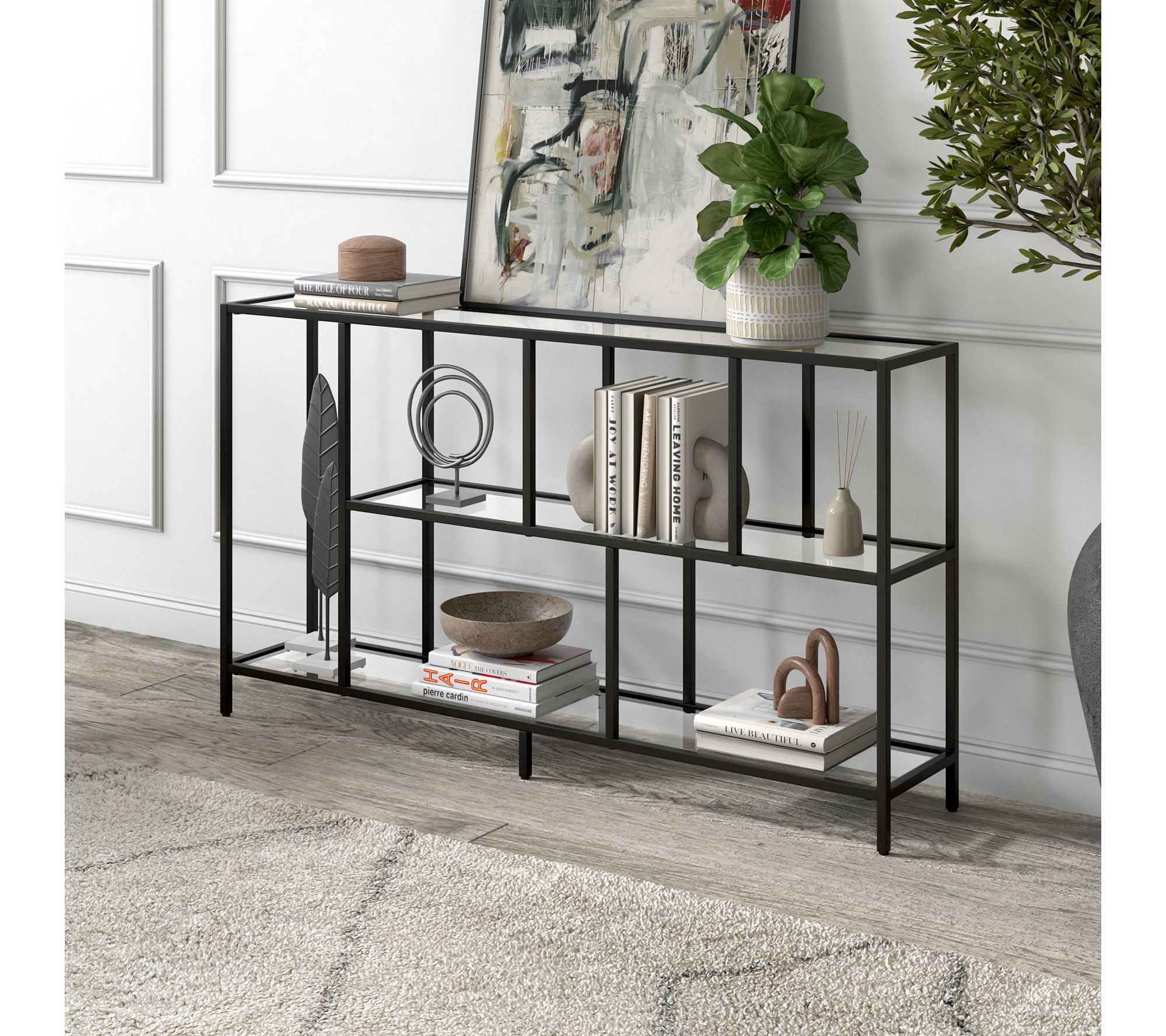 Hudson&Canal Winthrop 52" Wide Rectangular Cons ole Table