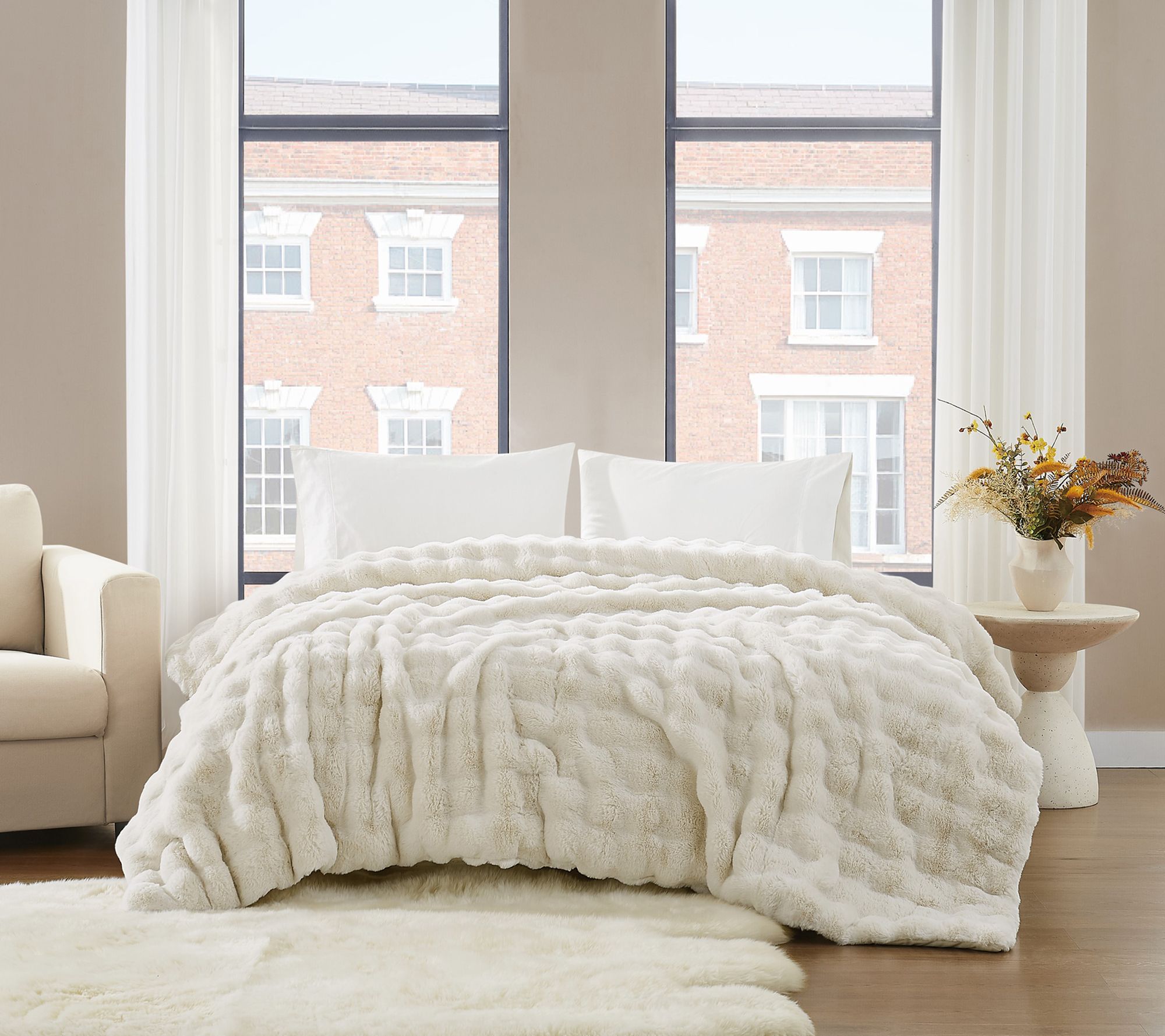Brooklyn Loom Bubble Faux Fur Twin/TXL Blanket