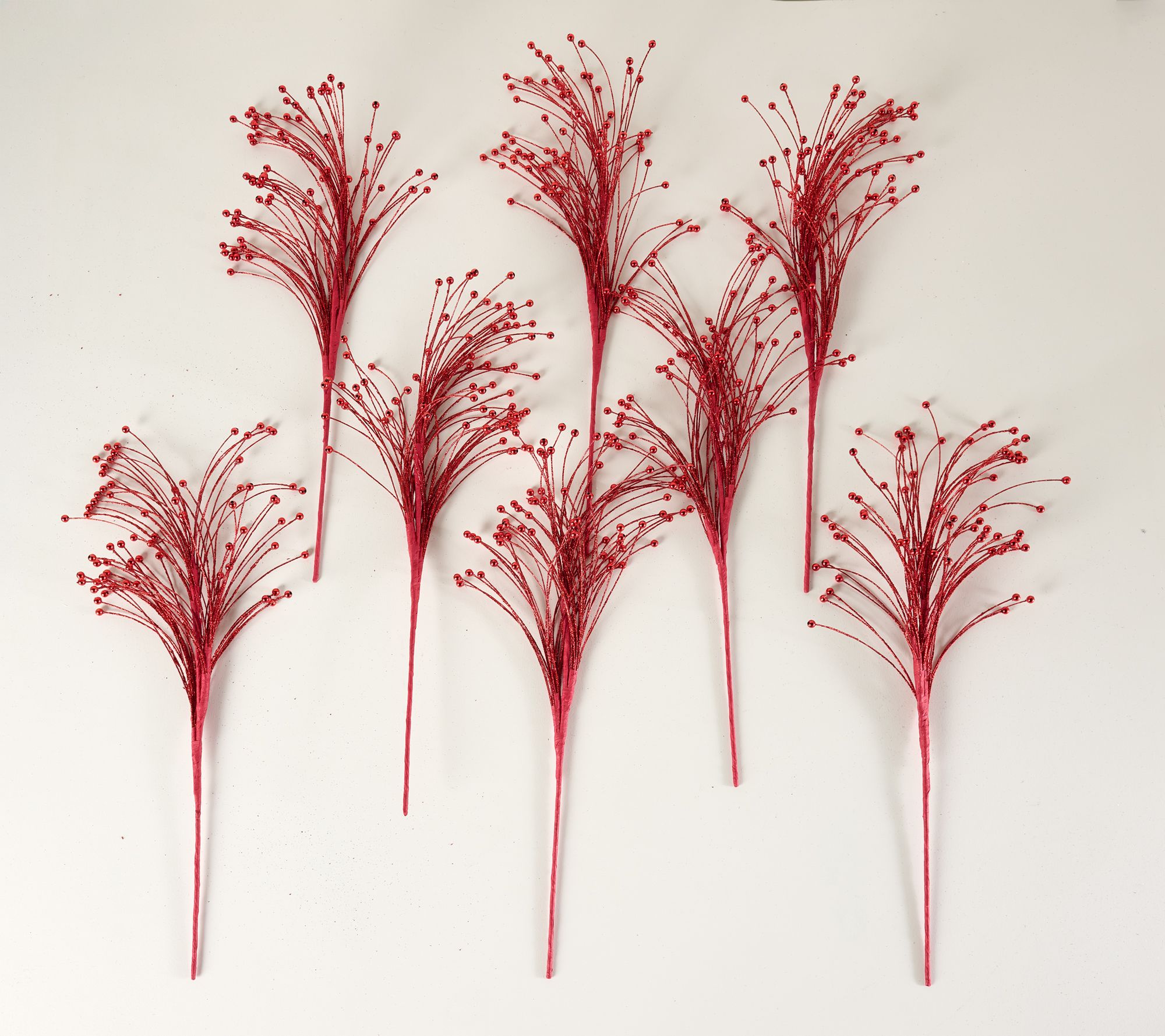 Set of 8 Glittered Plume Sprays by Valerie