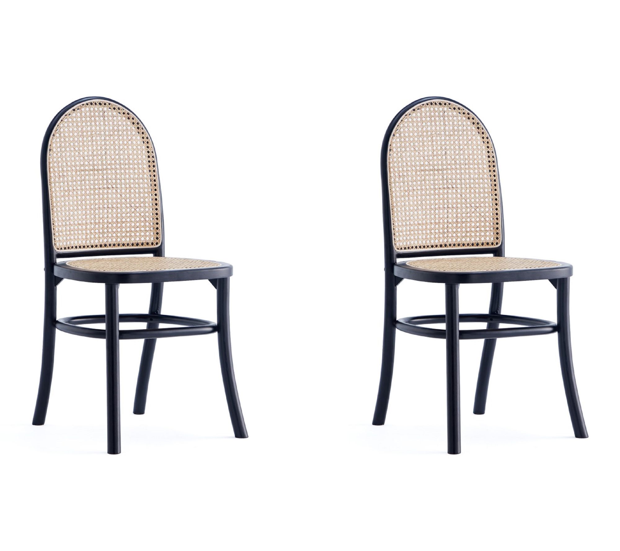 Manhattan Comfort Paragon Cane Back Dining Chair 2.0- Set of 2 - QVC.com