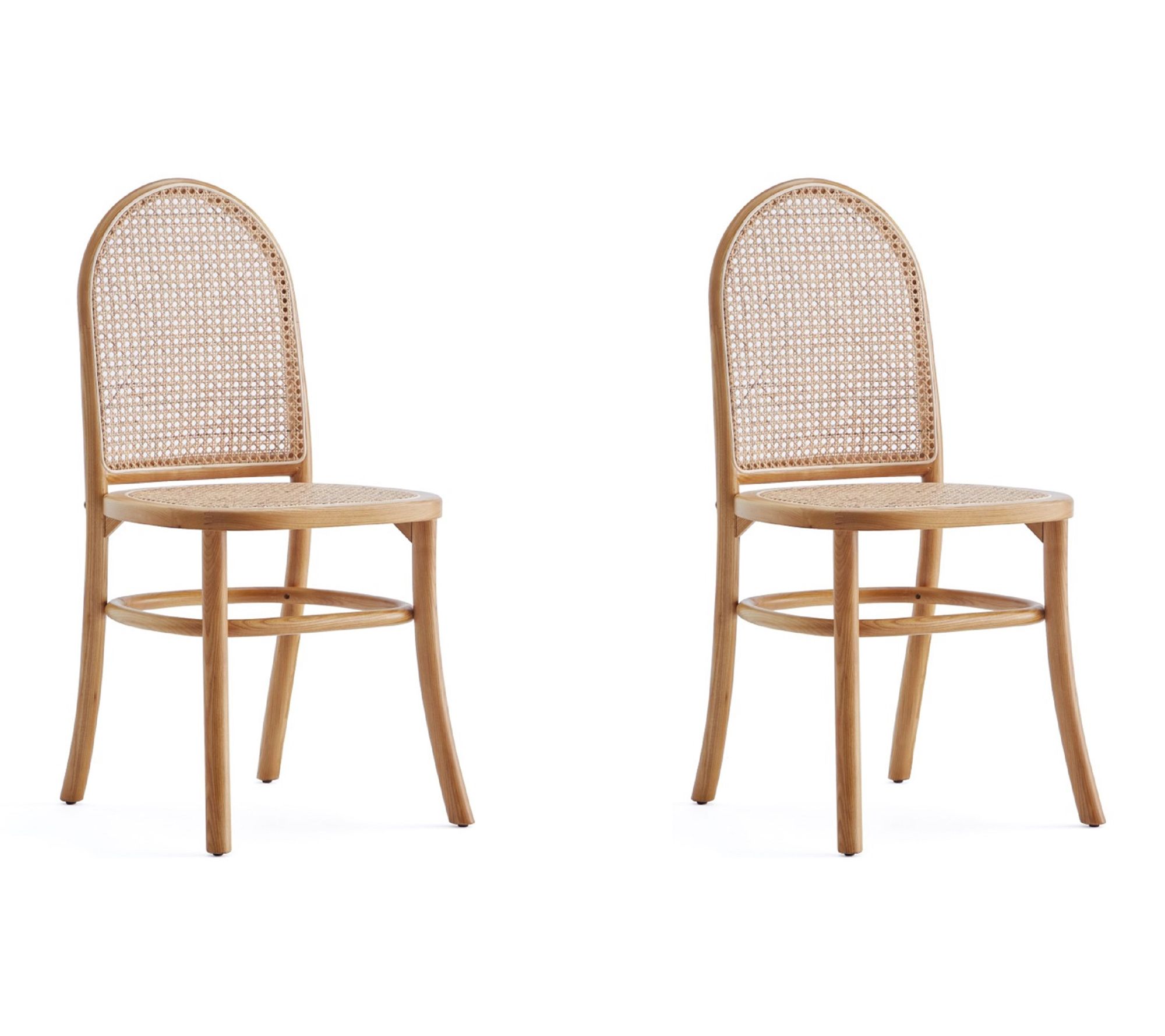 Manhattan Comfort Paragon Cane Back Dining Chair 2.0- Set of 2