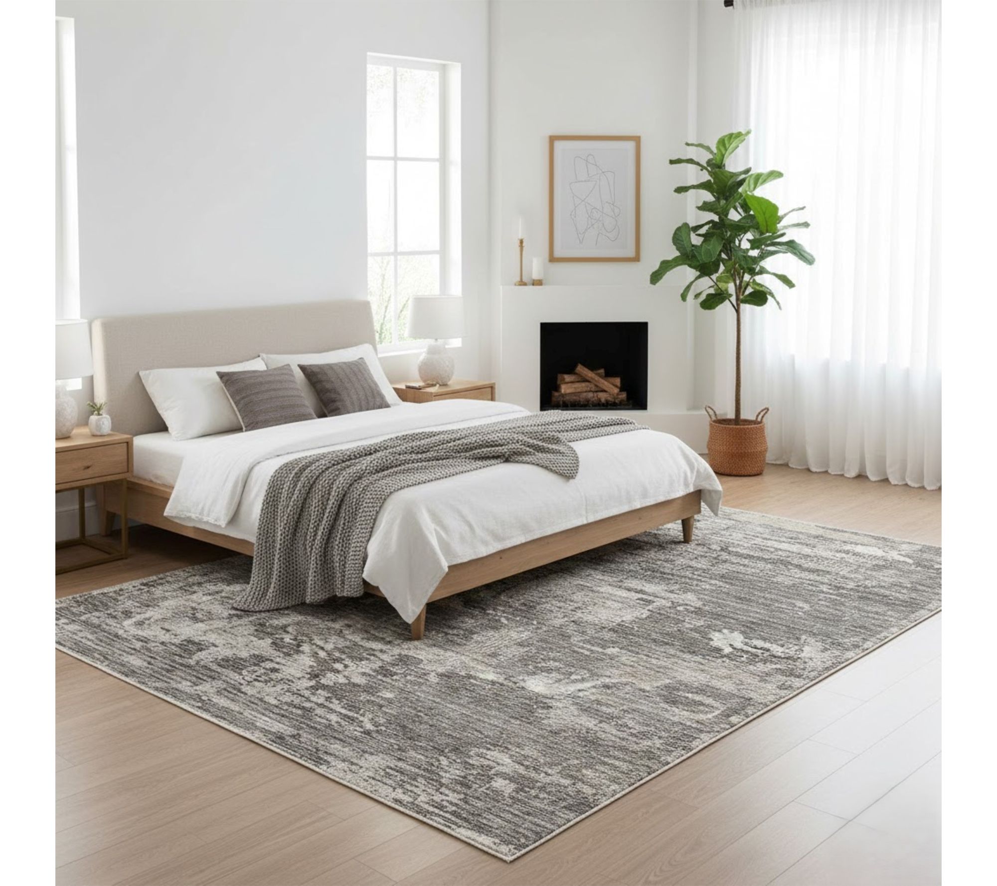 Sealy Easton Distressed Powerloom Area Rug, 4'11" x 7'6"