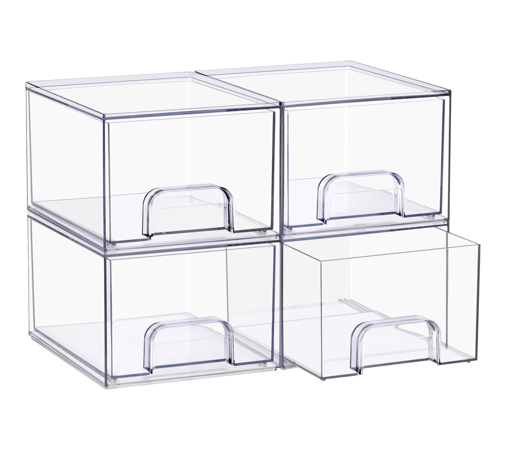 Sorbus Stackable Acrylic Storage Drawers Clear Small - 4 Pack