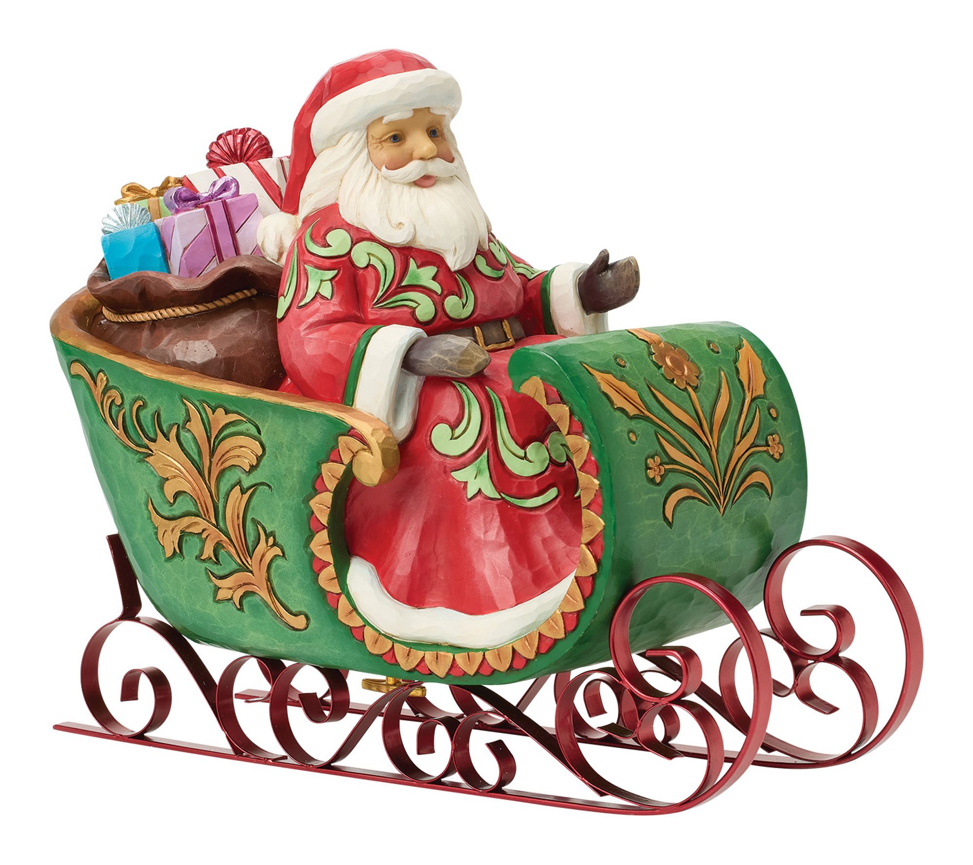 Jim Shore Santa Special Edition Musical Sleigh Figurine - QVC.com