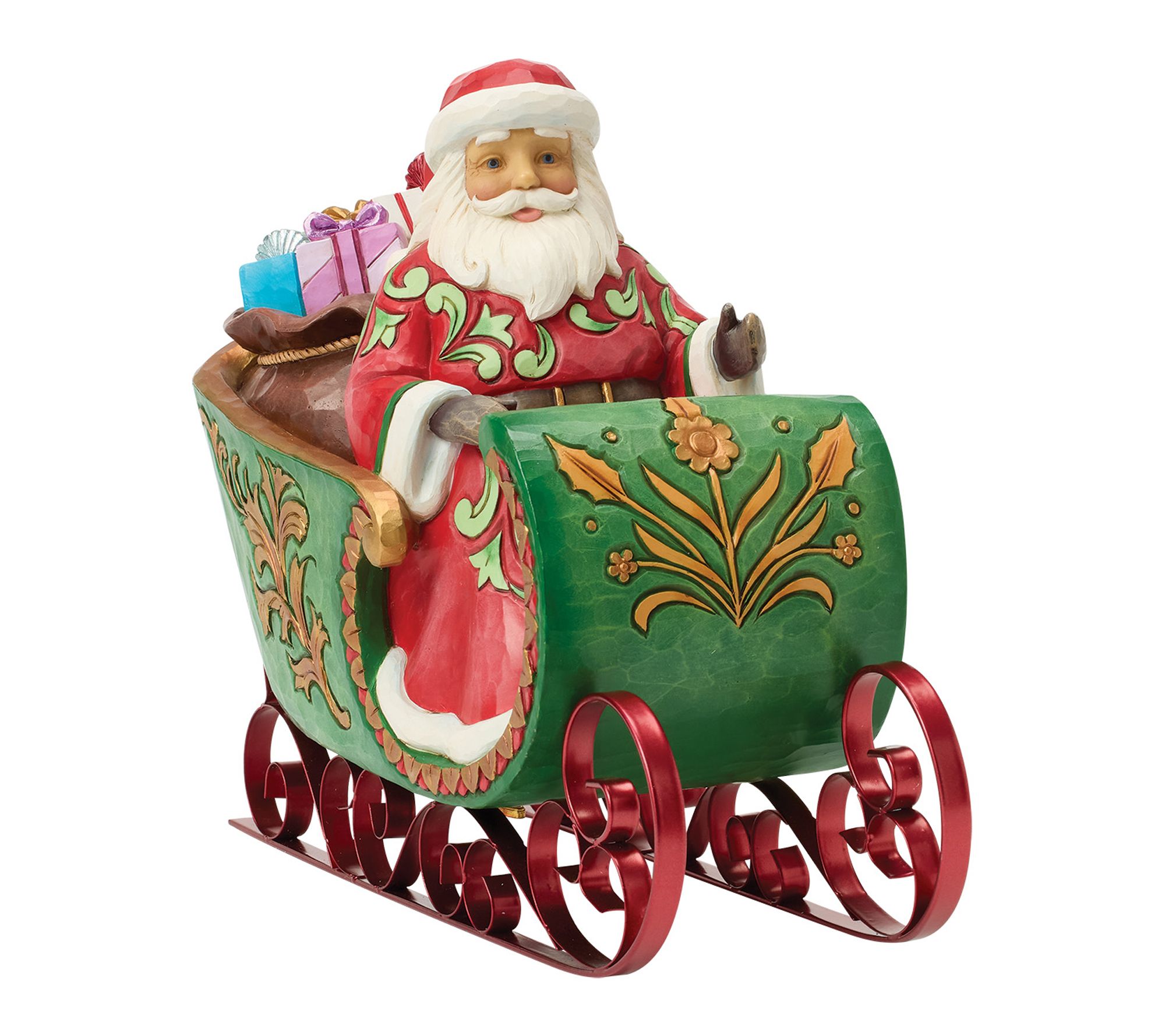 Jim Shore Santa Special Edition Musical Sleigh Figurine - QVC.com