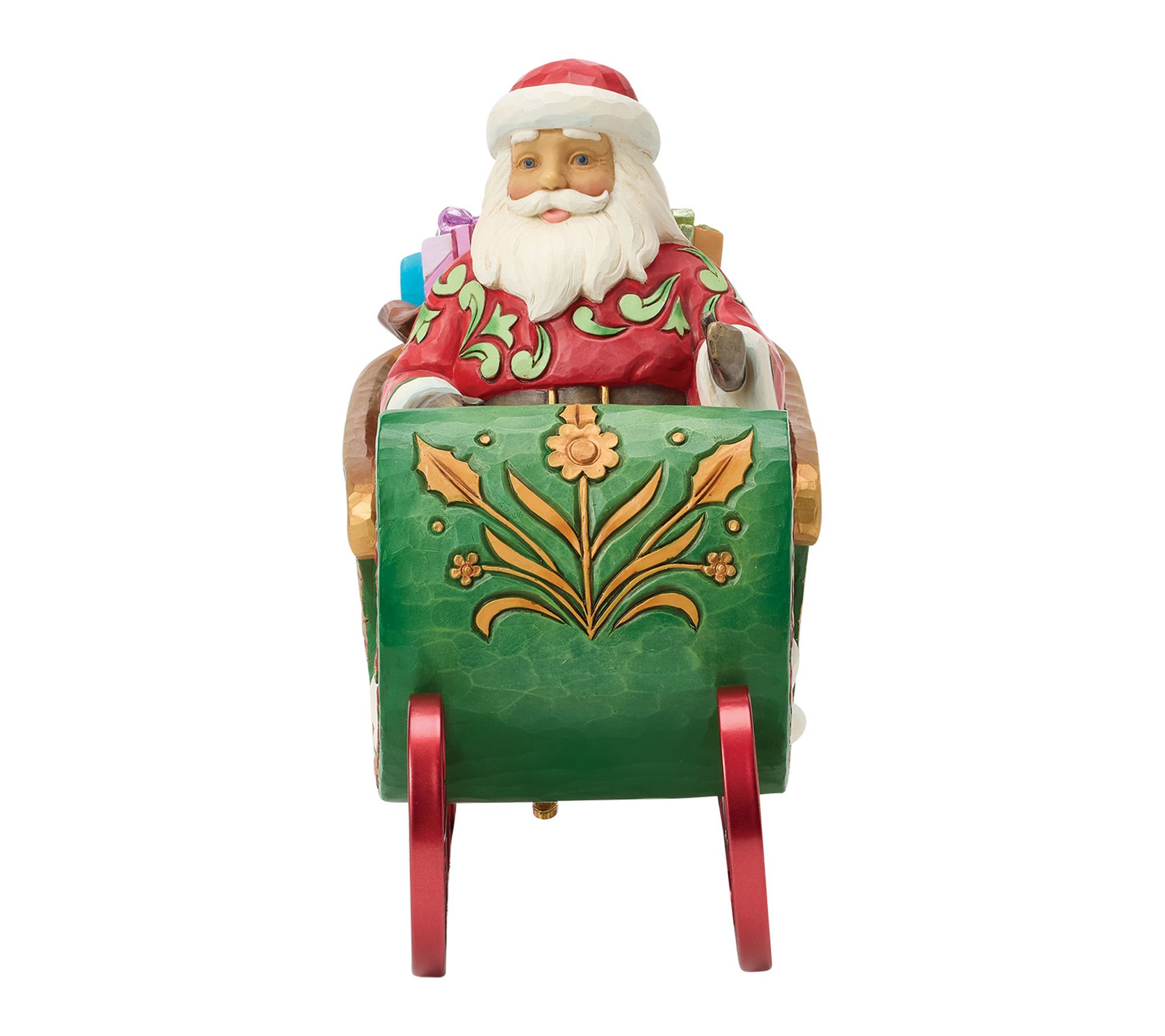 Jim Shore Santa Special Edition Musical Sleigh Figurine | QVC