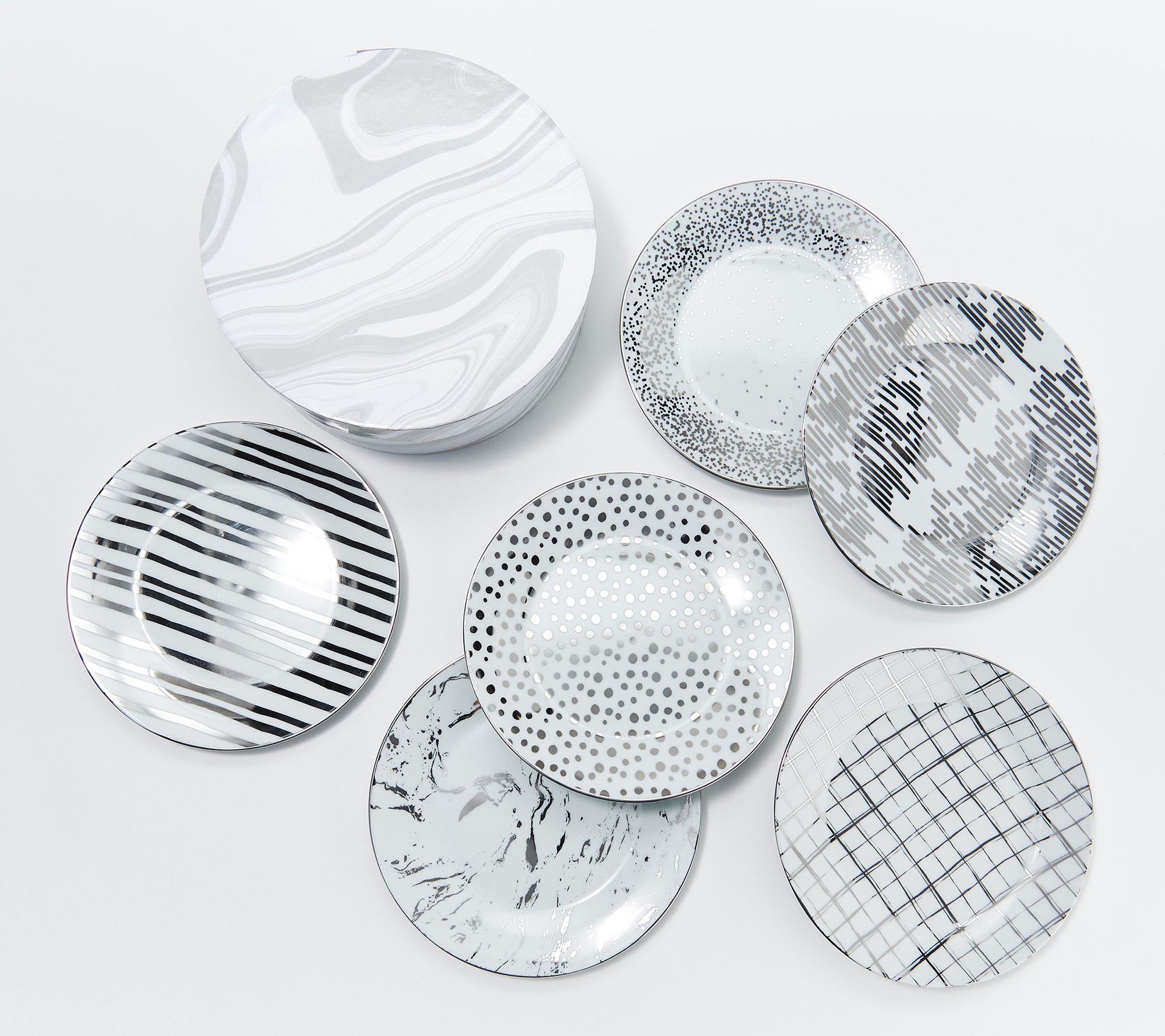 Designing Dining Set of 6 Dessert Plates with Gift Box