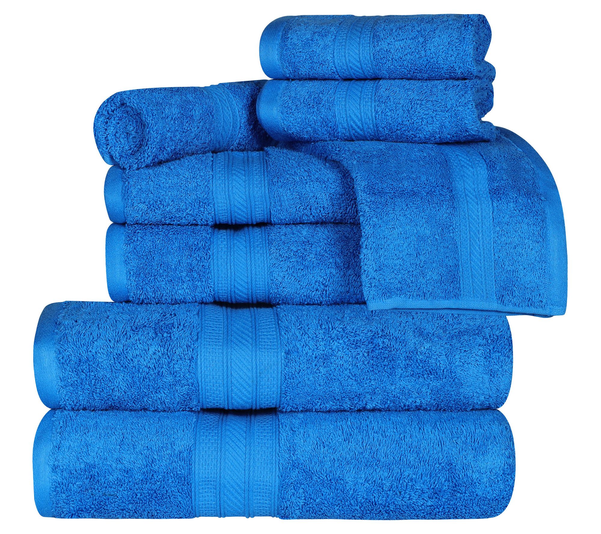 Superior Solid 8-Piece Quick-Drying Cotton Towel Set