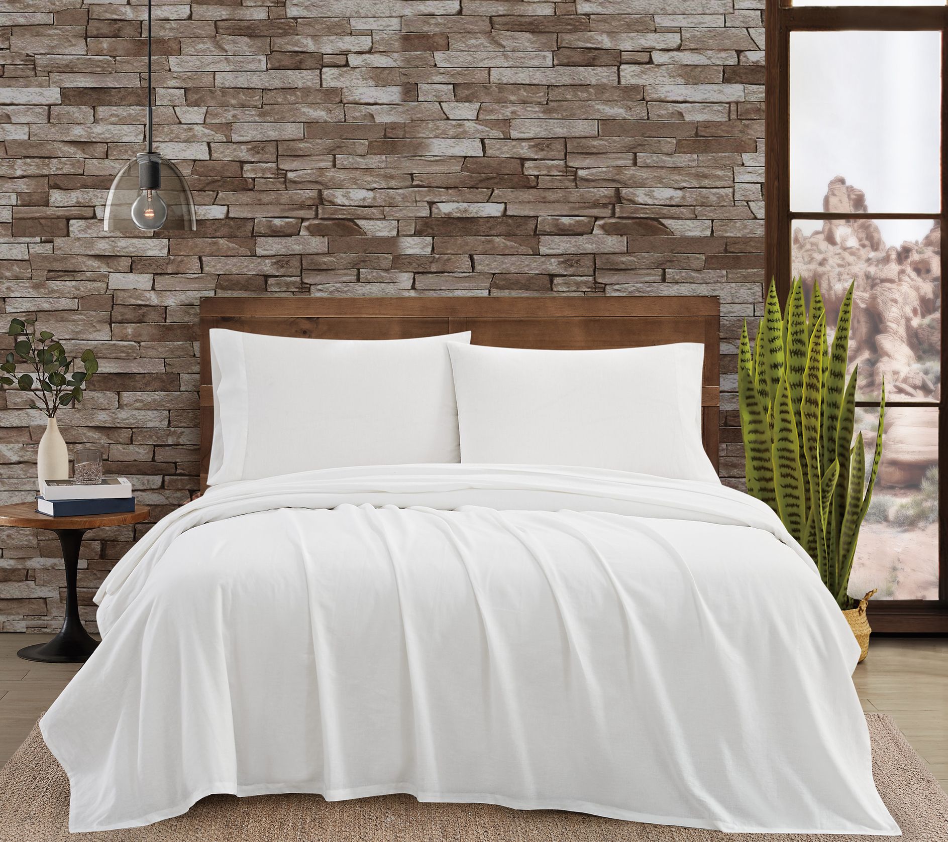 FRYE Cotton Linen Blend California King Sheet Set