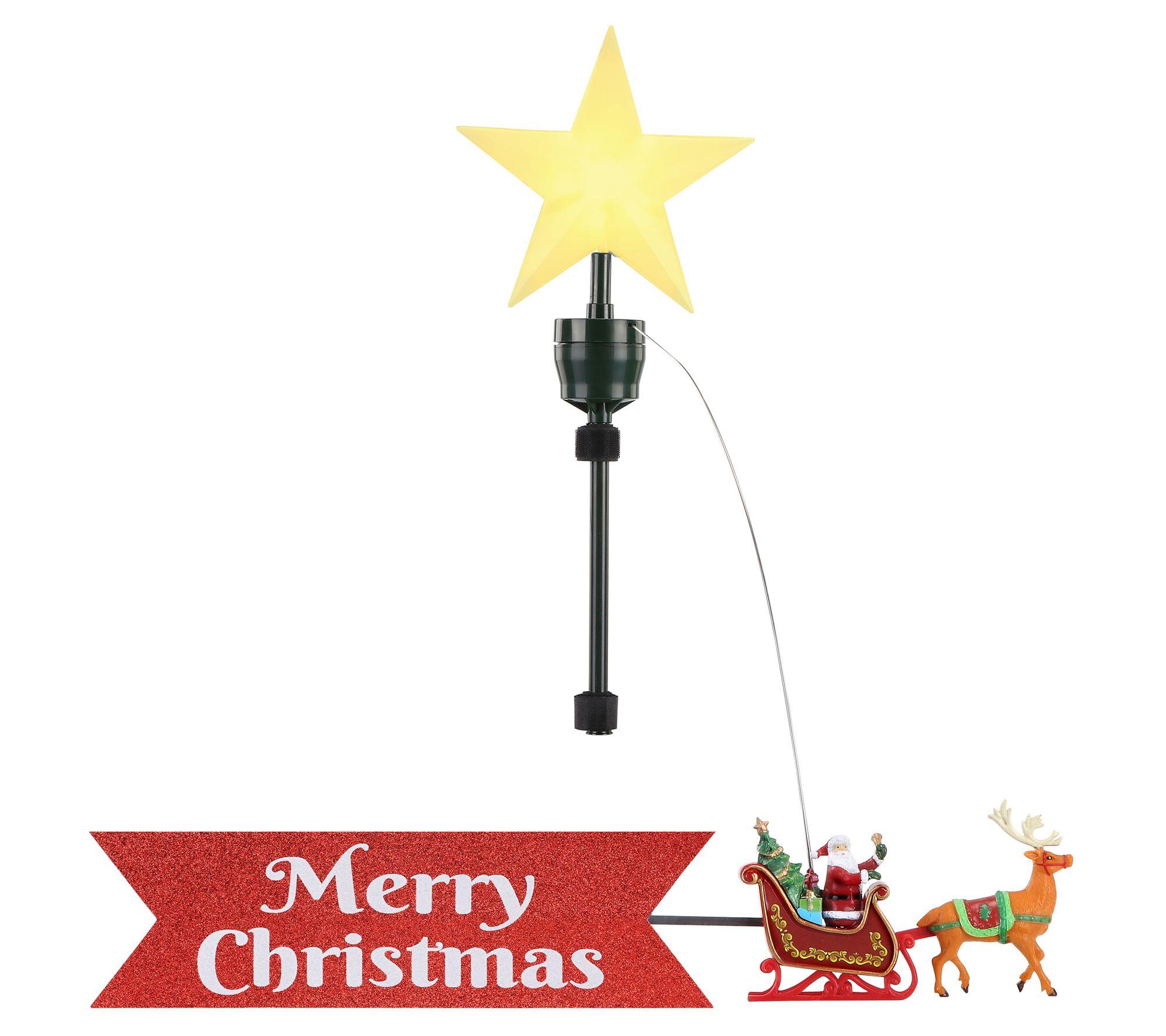 Mr. Christmas Santa's Sleigh Animated Tree Toppr