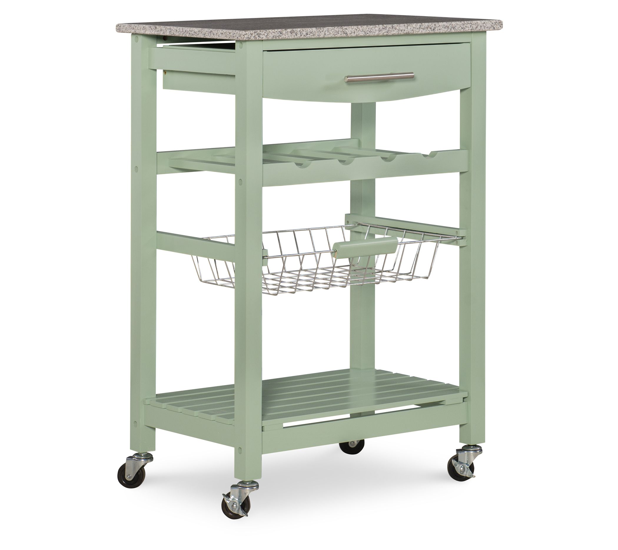 Linon Home Deco r Clancy Kitche n Island With G ranite Top