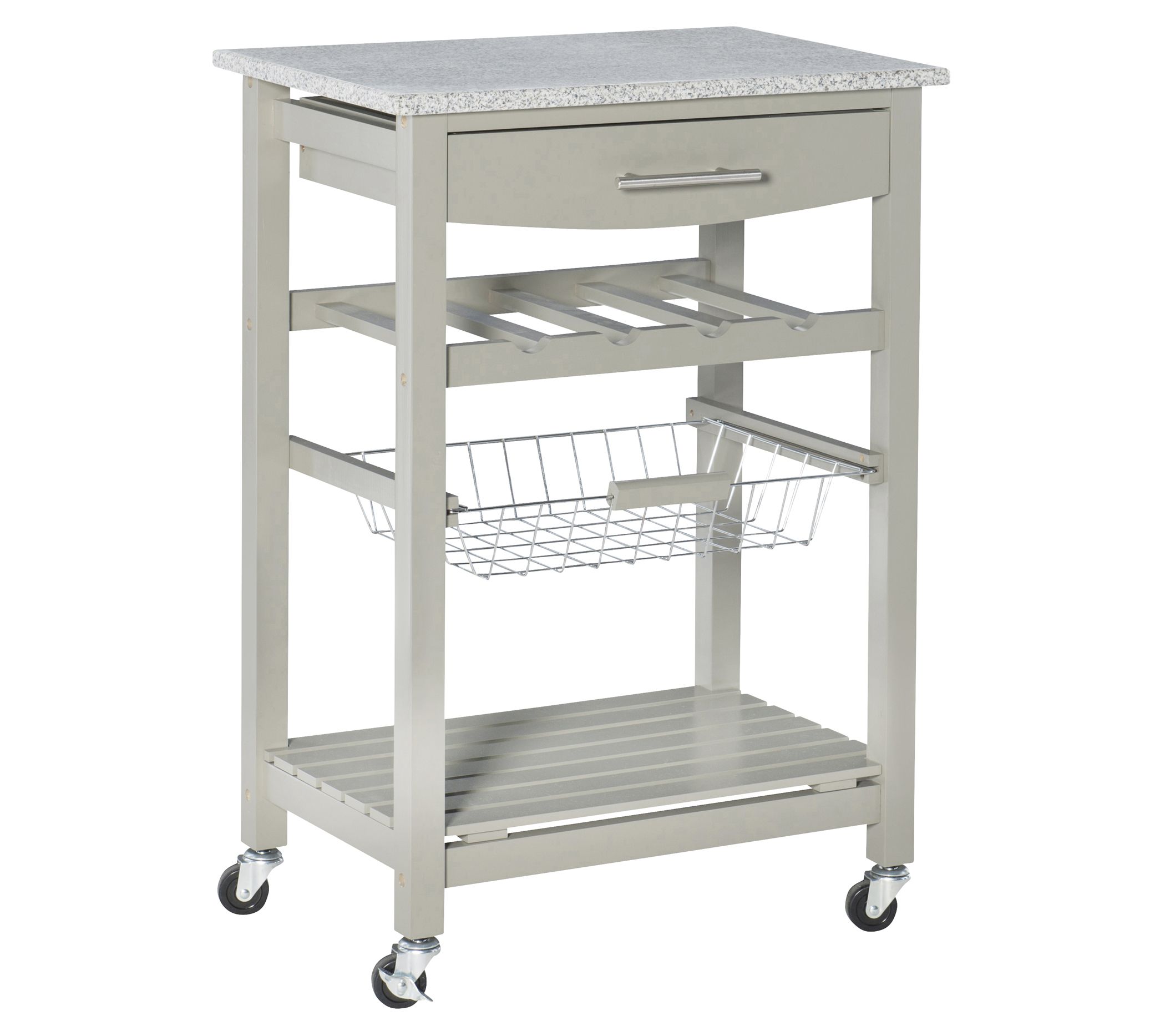 Linon Home Decor Clancy Kitchen Island With Granite Top