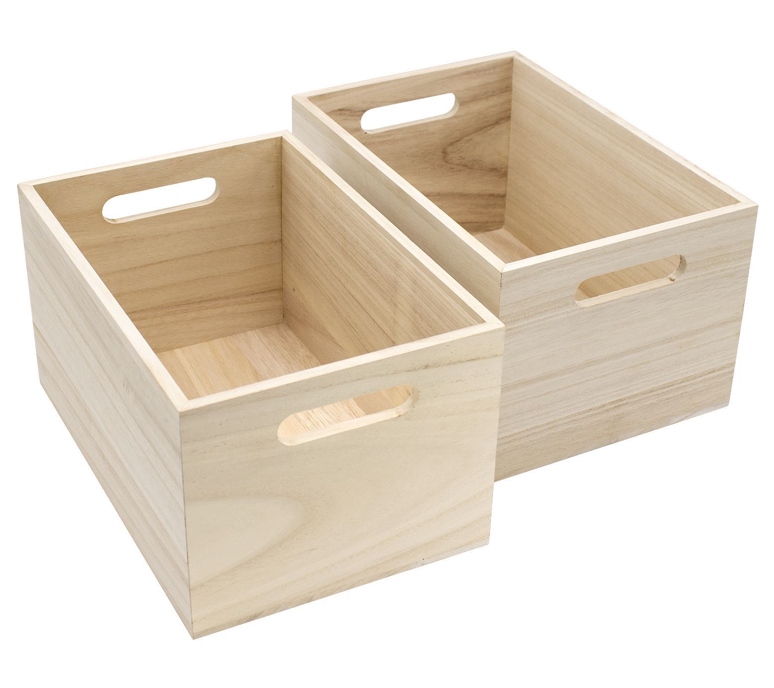Sorbus Wooden Organizer Bins - 2 Pack