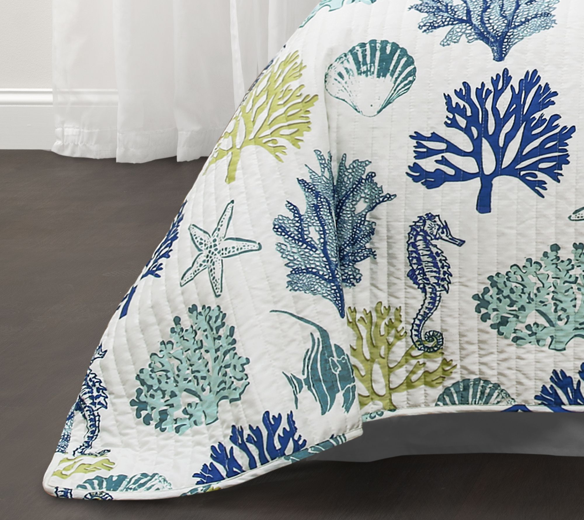 Coastal Reef 3-Piece Full/Queen Quilt Set by Lush Decor - QVC.com