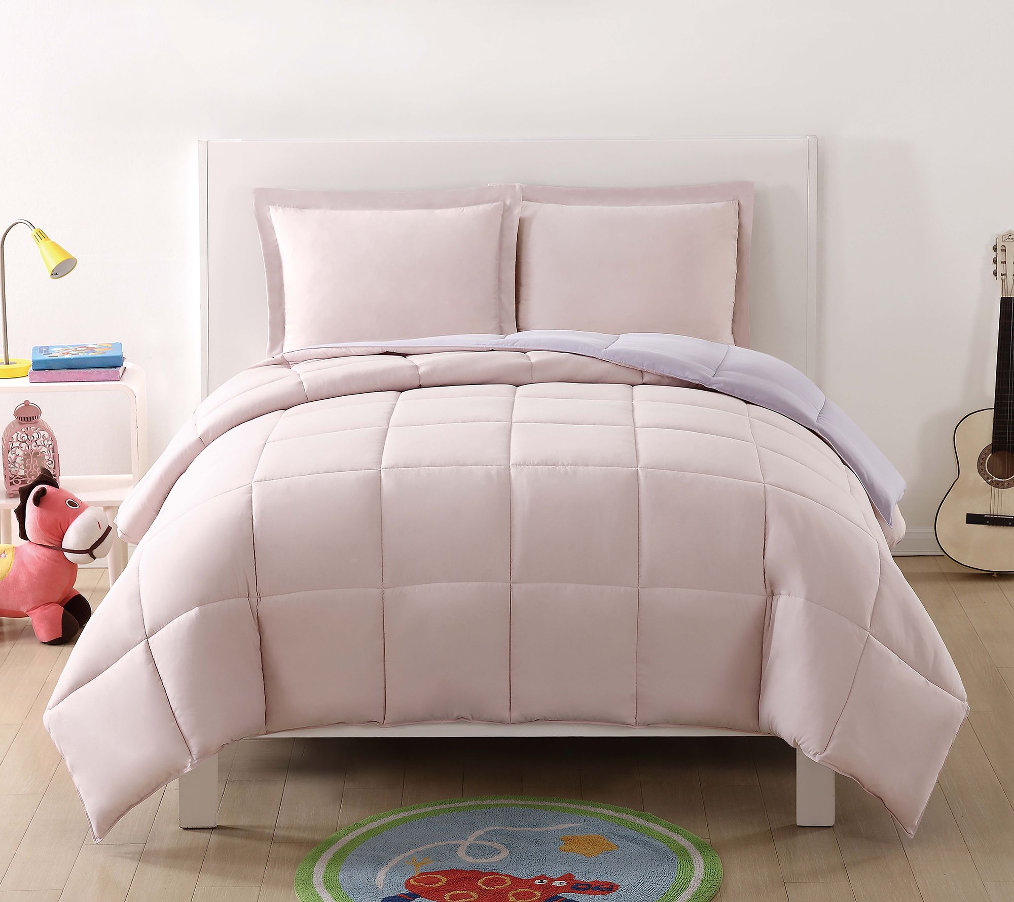 My World Reversible Solid Full/Queen ComforterSet