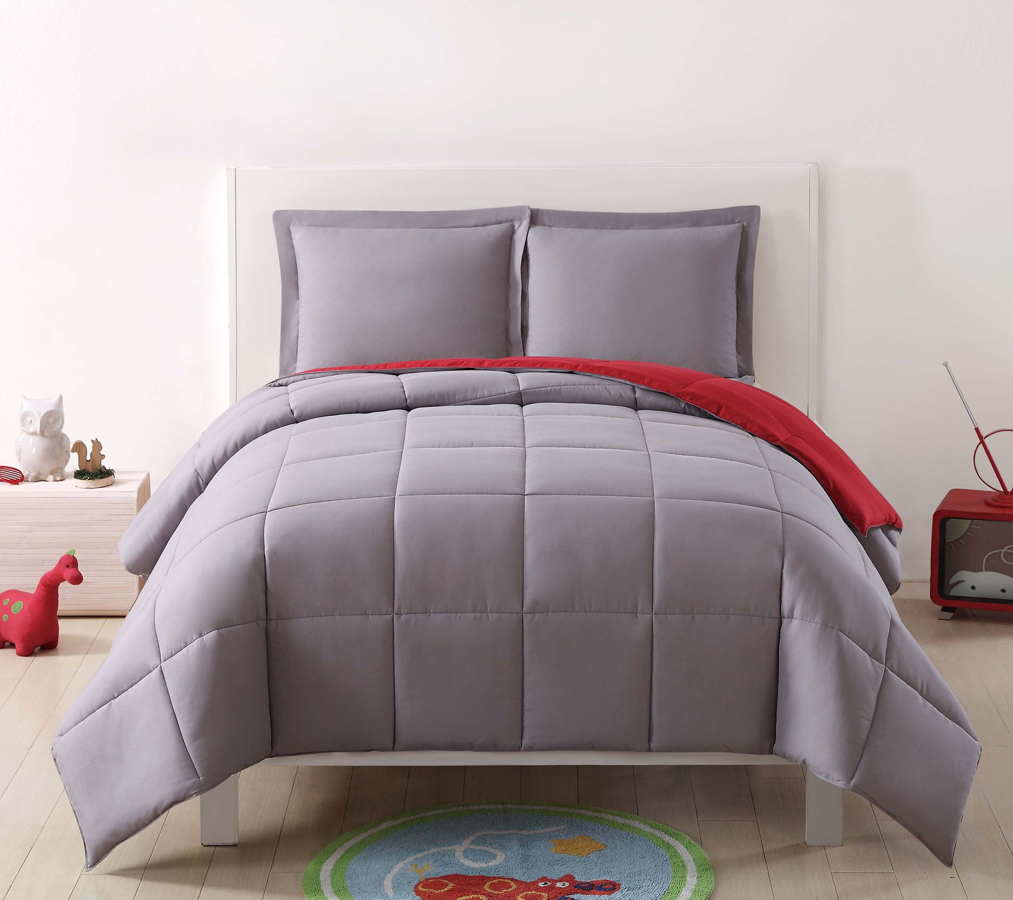 My World Reversible Solid Full/Queen ComforterSet