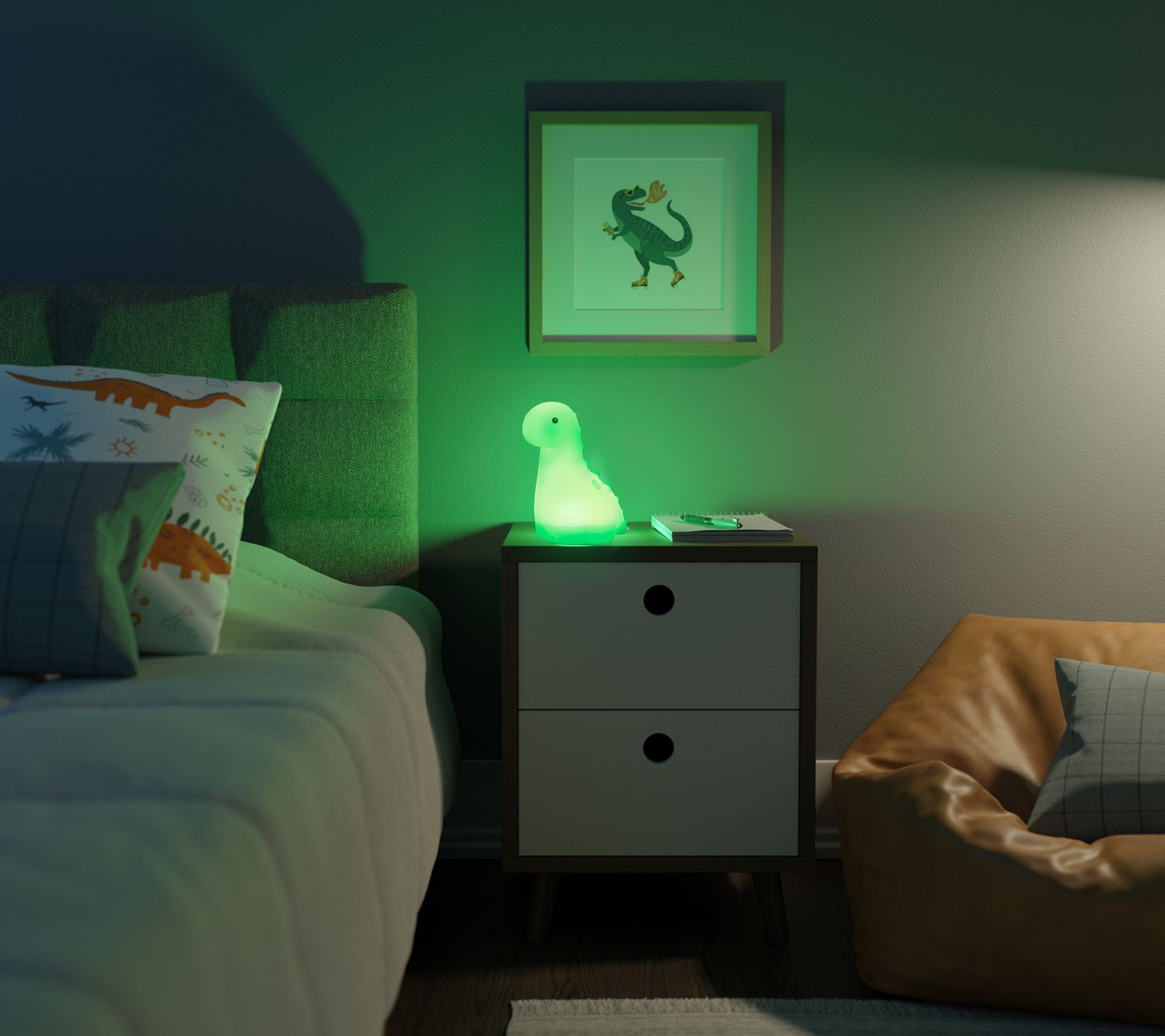 GlobeElectric Billie Brontosaurus LED Rechargeable Night Light - QVC.com