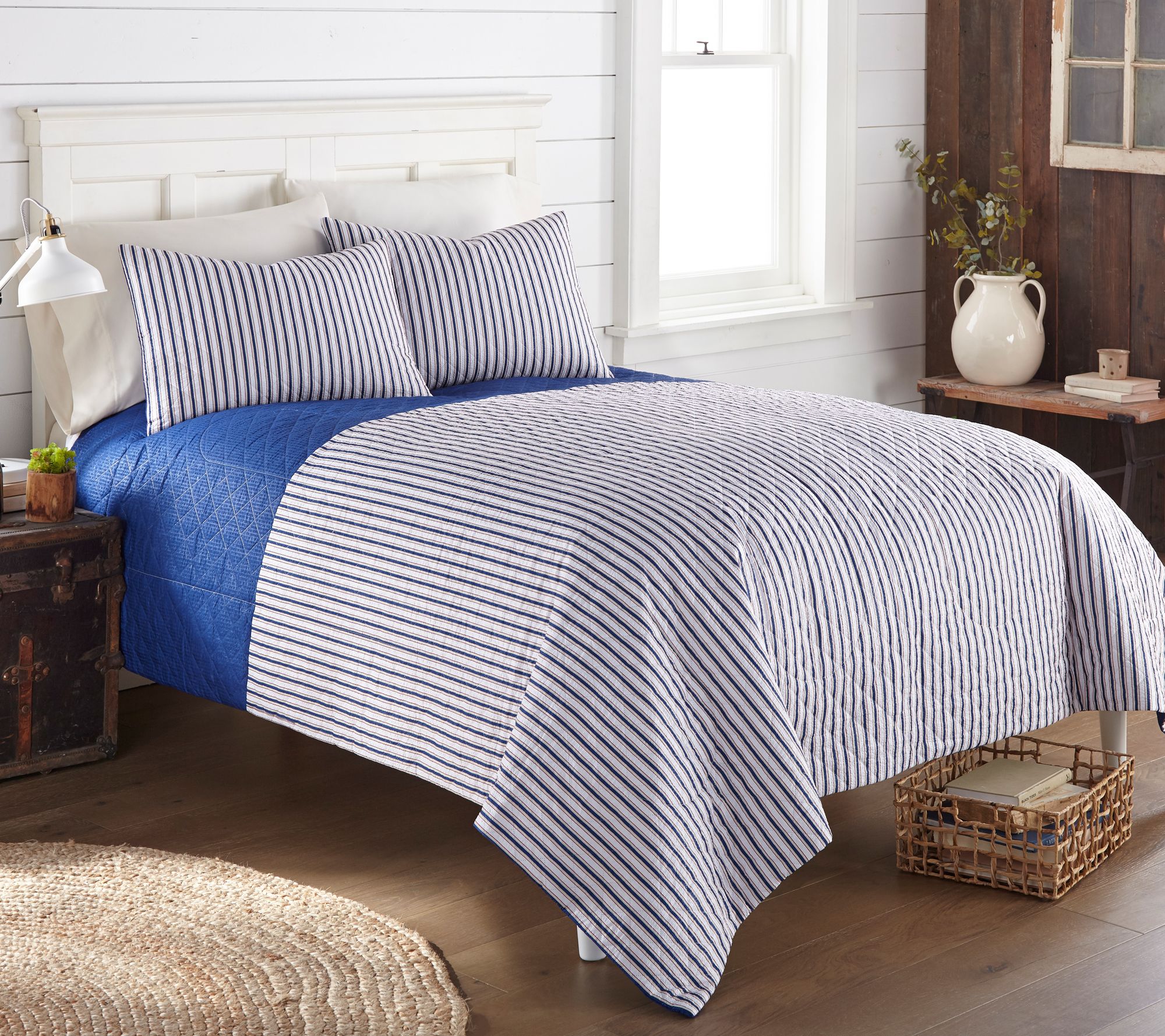 Shavel Twin Seersucker 6-in-1 Quilt Set