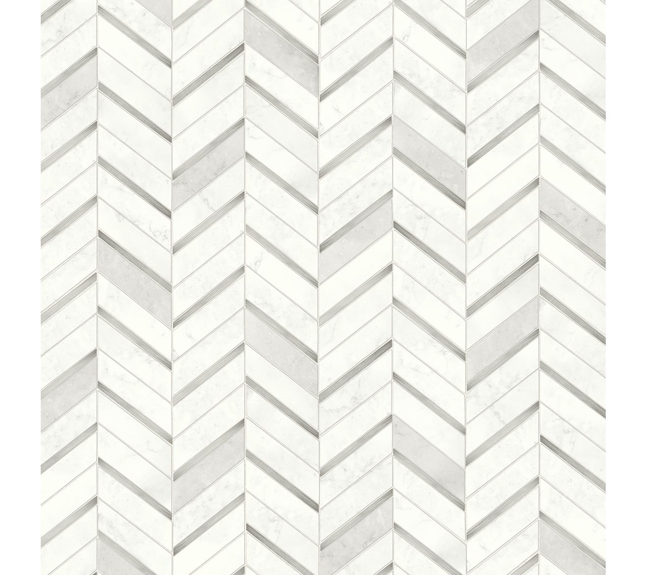 NextWall Chevron Marble Tile Peel and Stick Wallpaper Roll