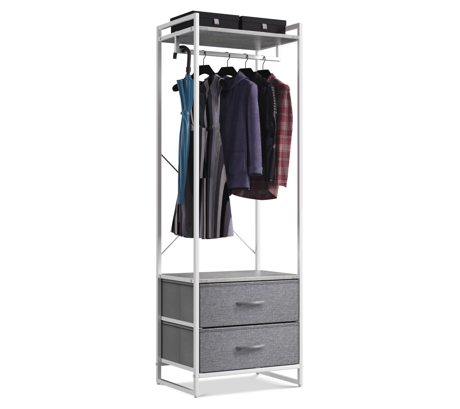 Sorbus Clothing Rack with 2 Drawers