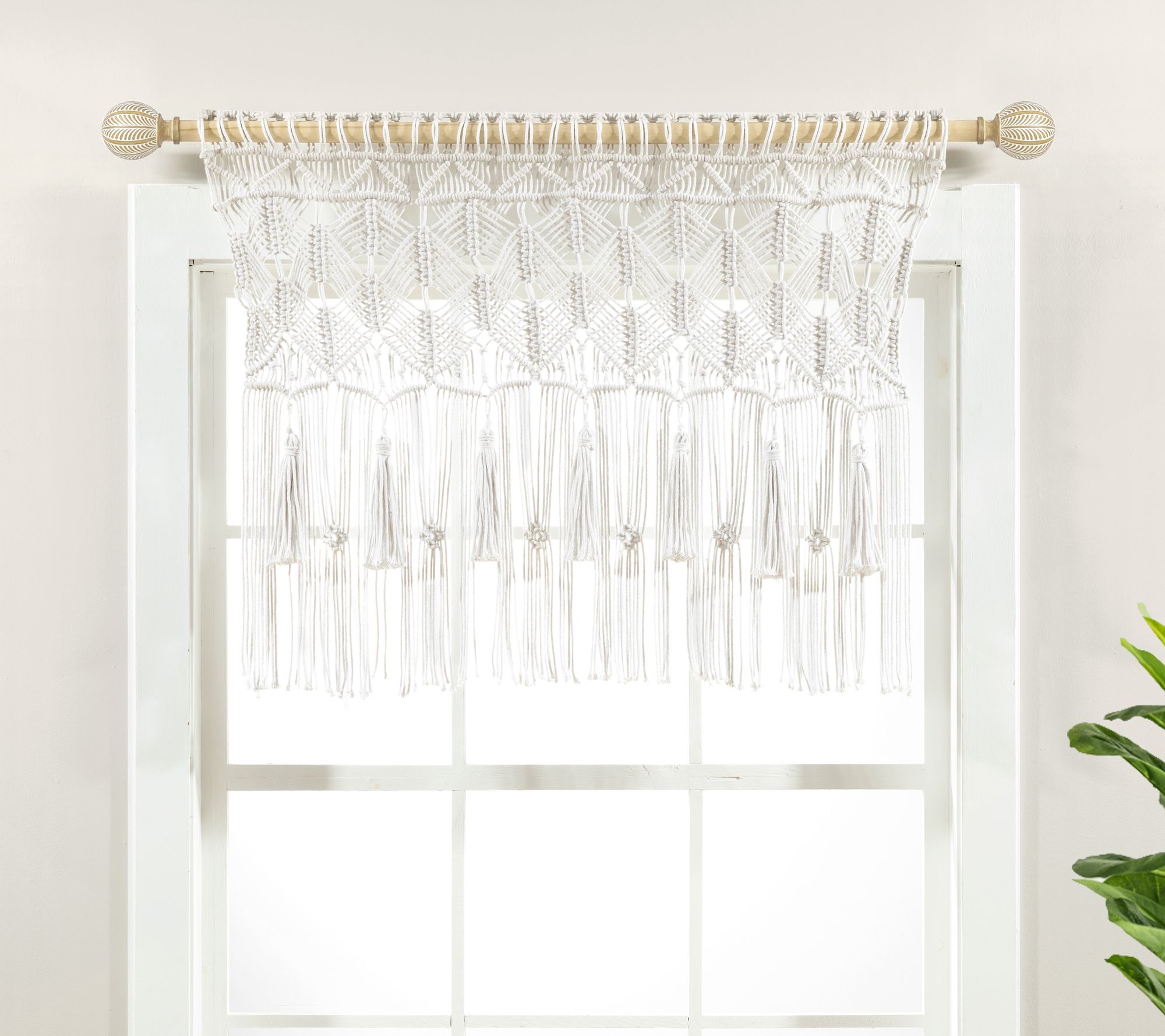 Boho Macrame Tassel Cotton Single 40X30 by LushDecor