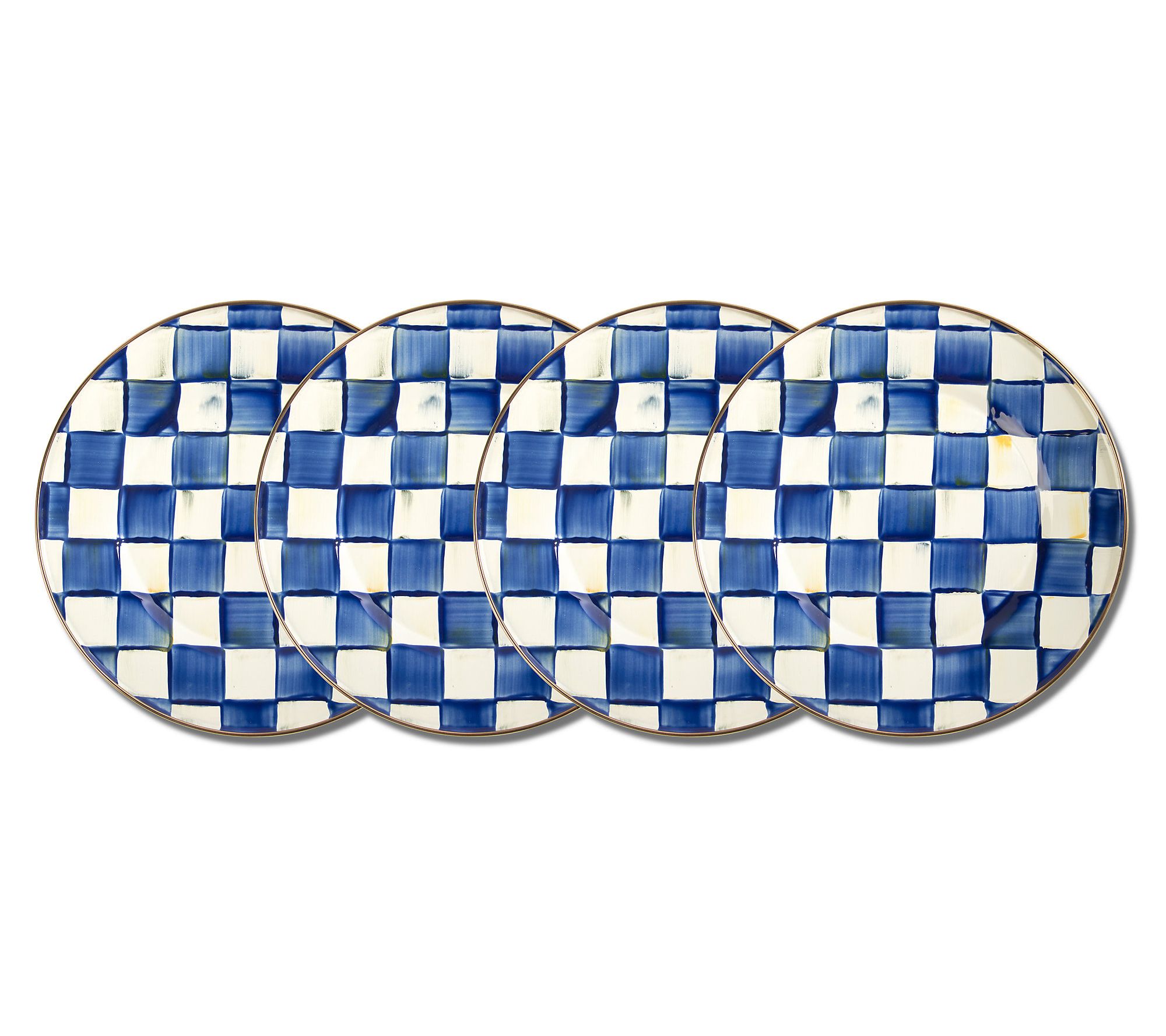 "As Is" Mackenzie- Childs Set of 4 Dinner Plates