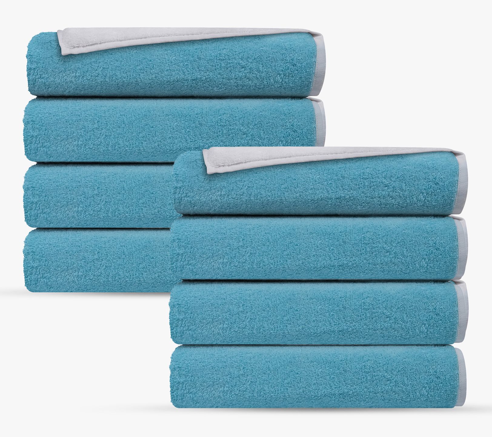 Depera Home Double Face 8 pcs Turkish Wash Towels Set