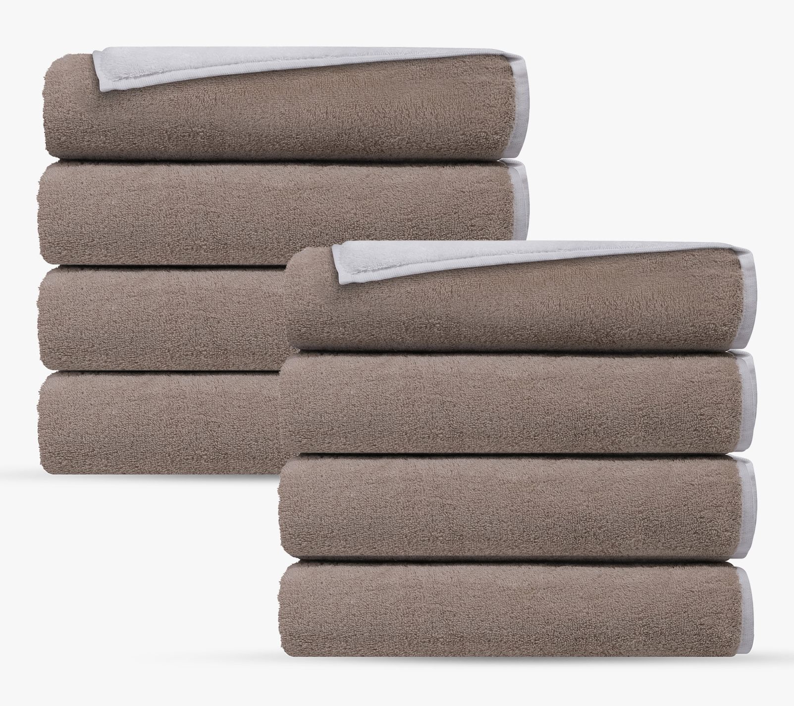 Depera Home Double Face 8 pcs Turkish Wash Towels Set