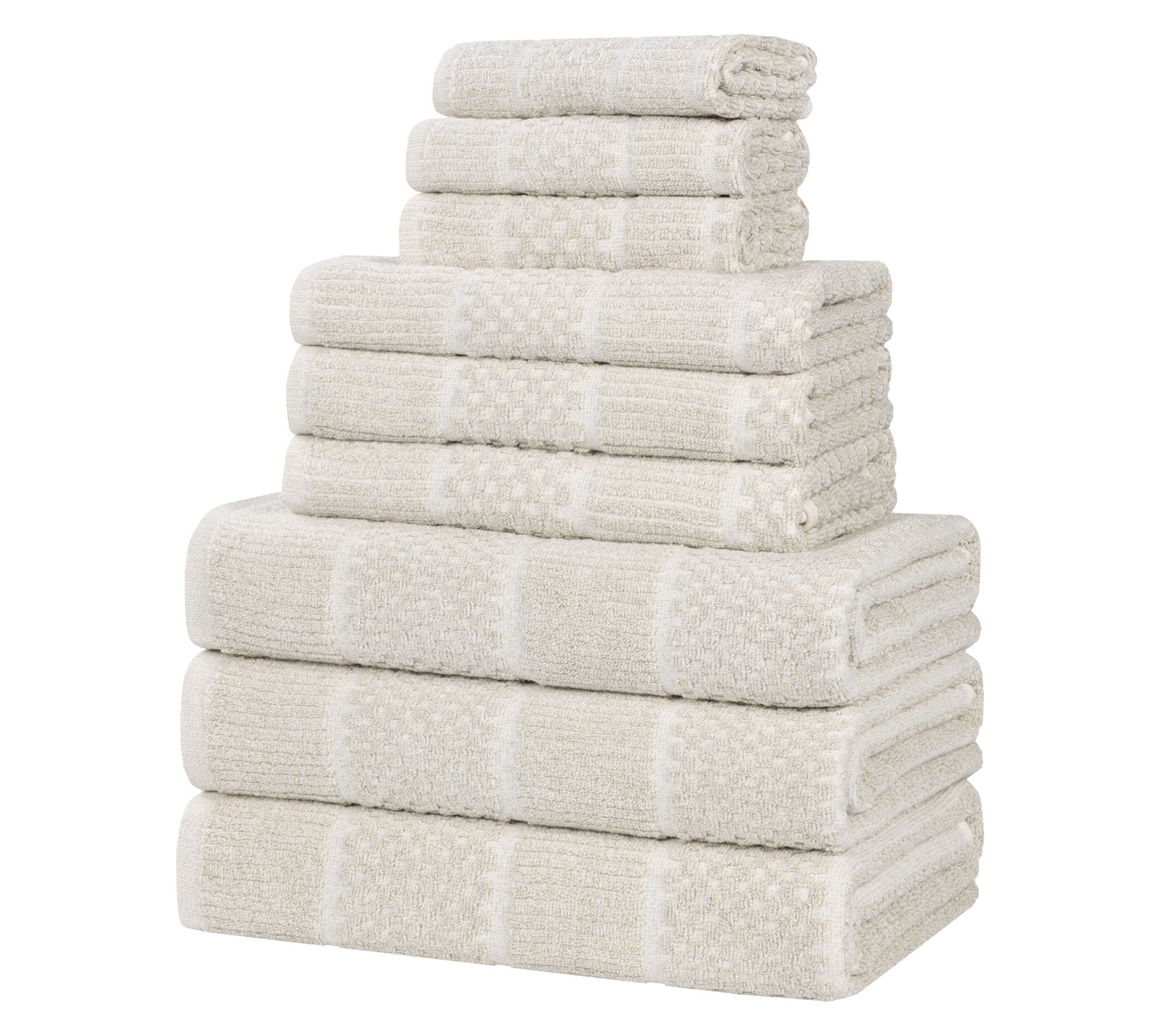 Superior Naples 9PC Cotton Blend Solid Towel Set