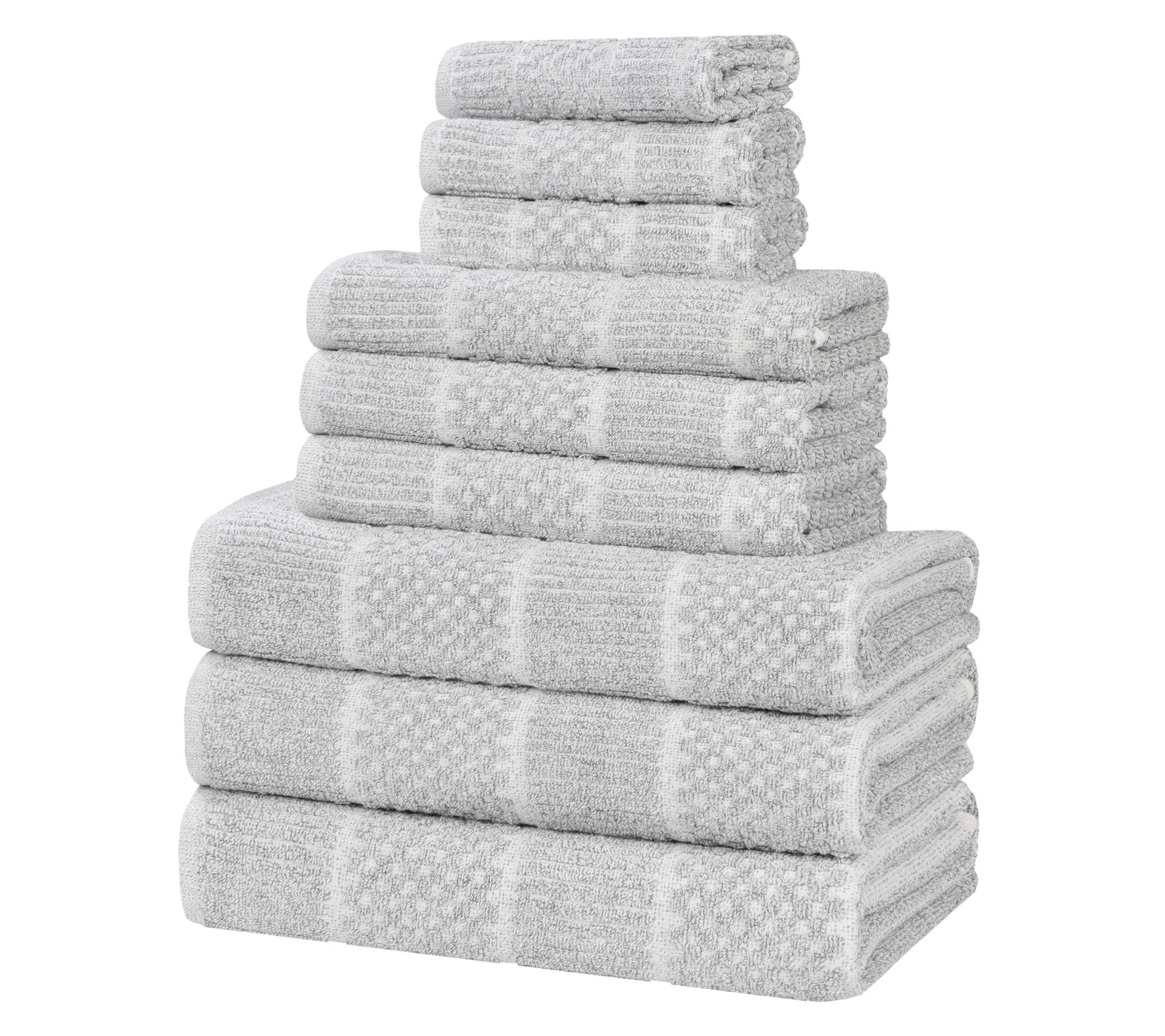 Superior Naples 9PC Cotton Blend Solid Towel Set