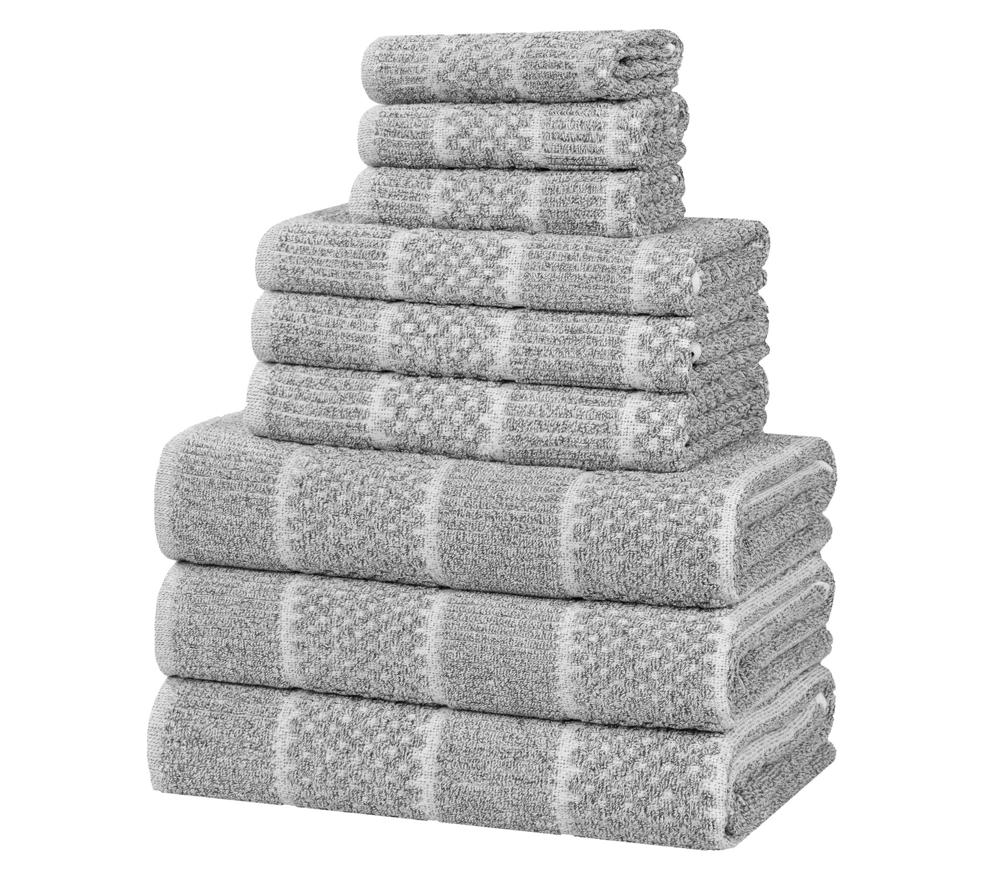 Superior Naples 9PC Cotton Blend Solid Towel Set