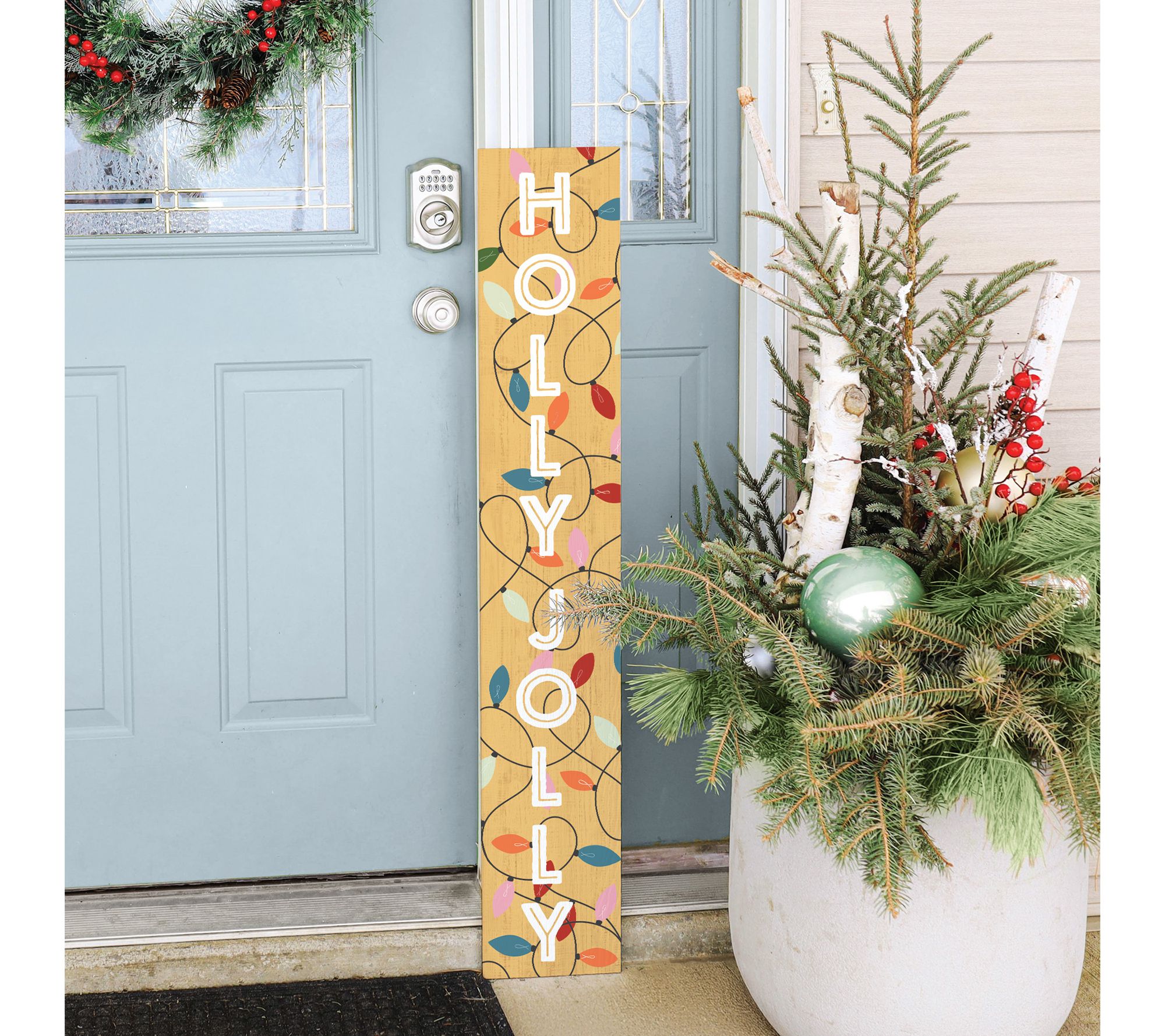 Sincere Surroundings 47" Holly Jolly Lights Porch Board