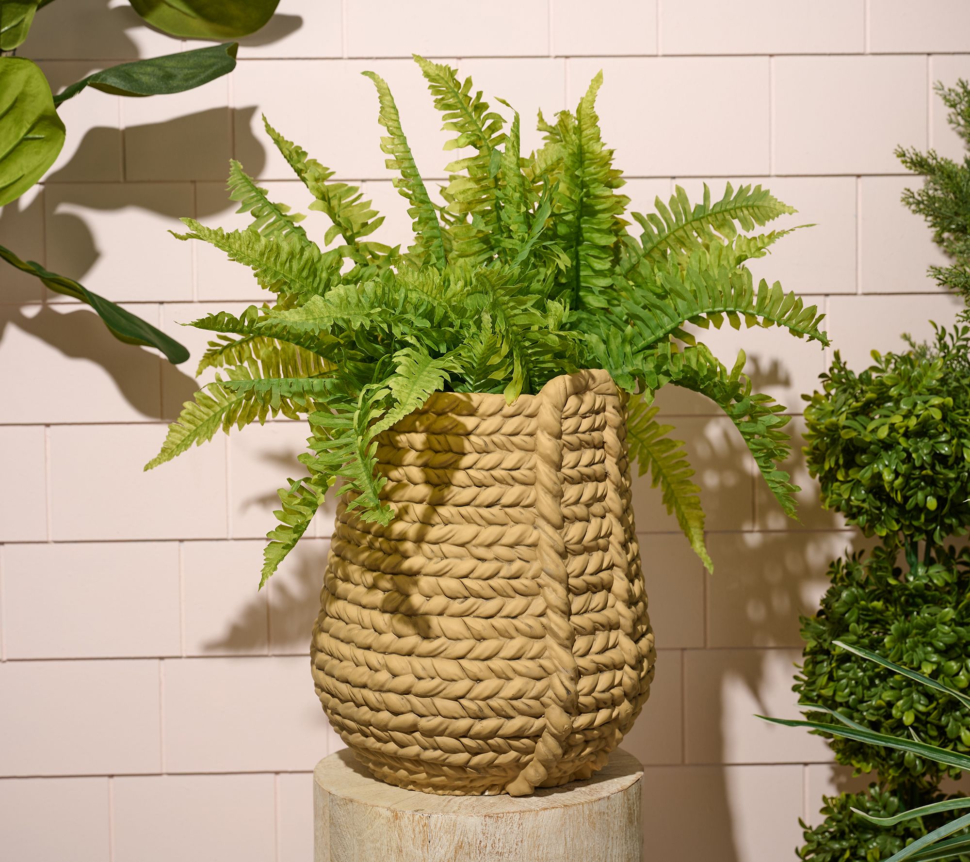 "As Is" 15" Decorative In/Outdoor Basket Planter by Kim Gravel