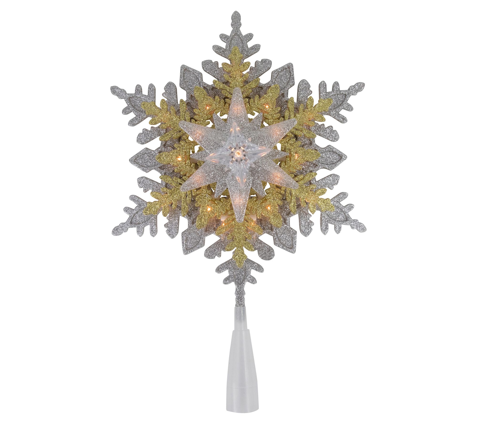 Northlight 13.75" Lighted Snowflake Christmas Tree Topper