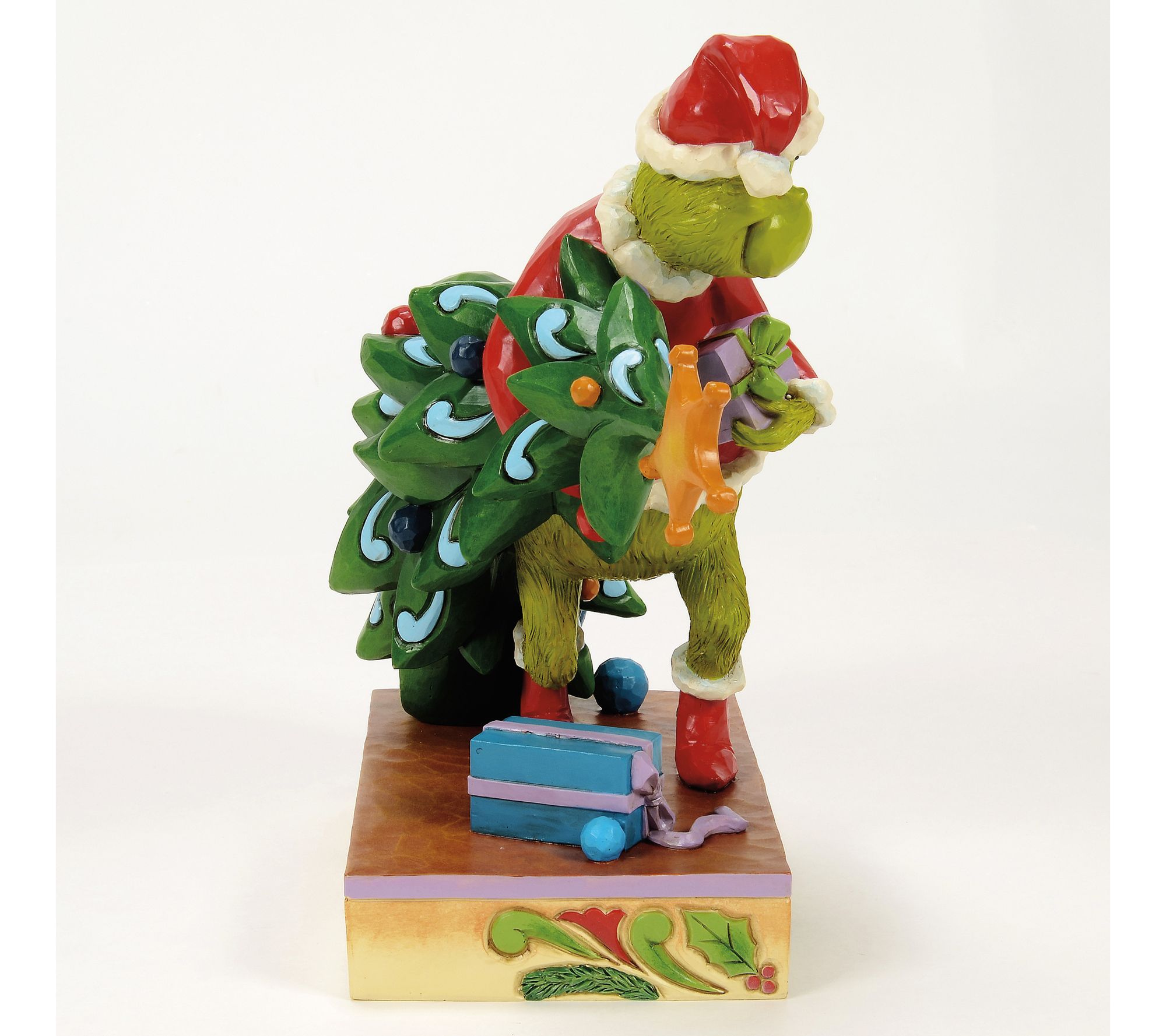 Jim Shore Grinch Carrying/Stealing Tree Figurine 7.5in H