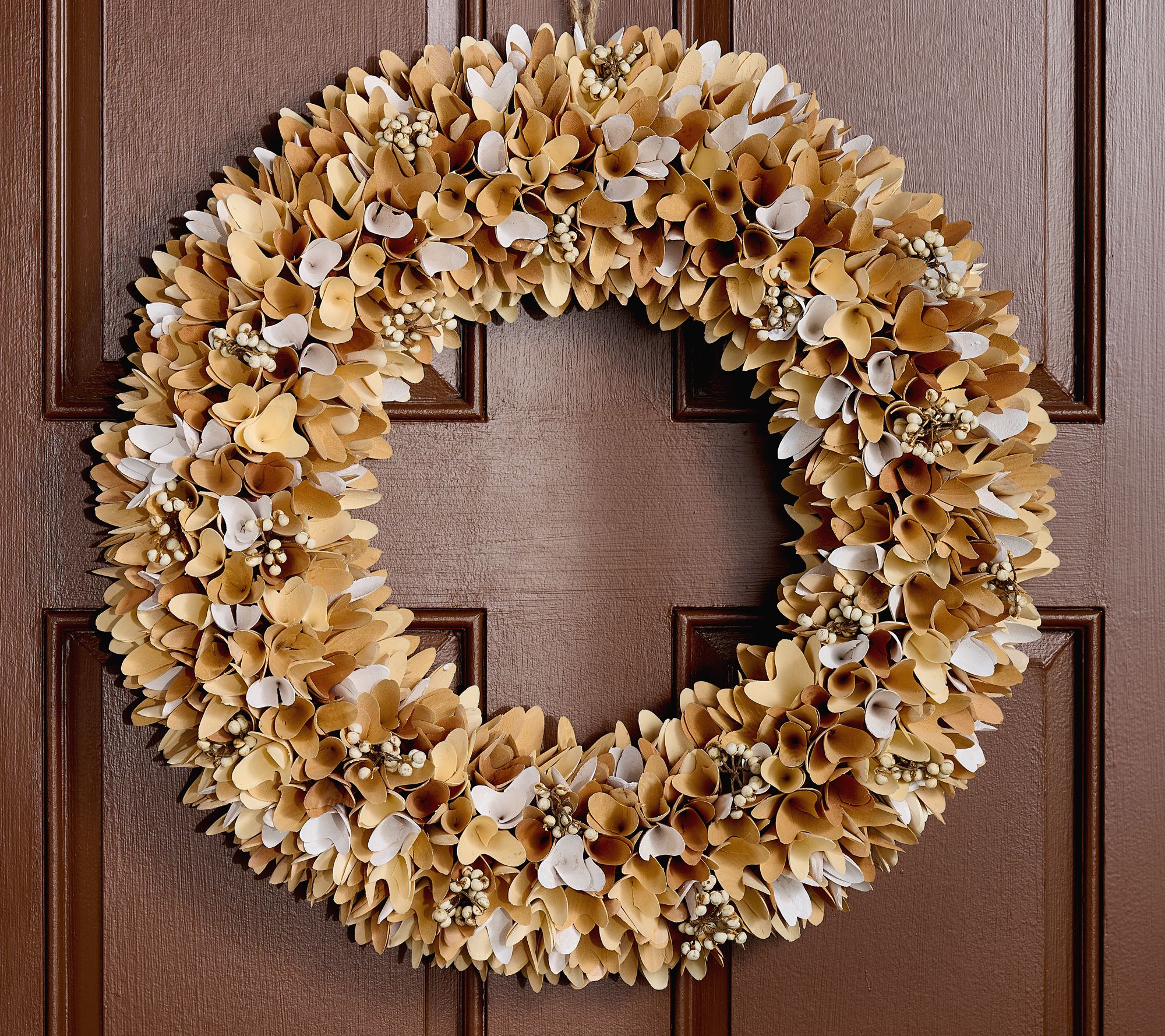 "As Is" Home Reflections 24" Wooden Curl Coastal Wreath