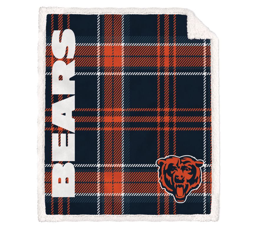 Pegasus Sports NFL Playmaker Plaid Ultra Cozy Sherpa Throw