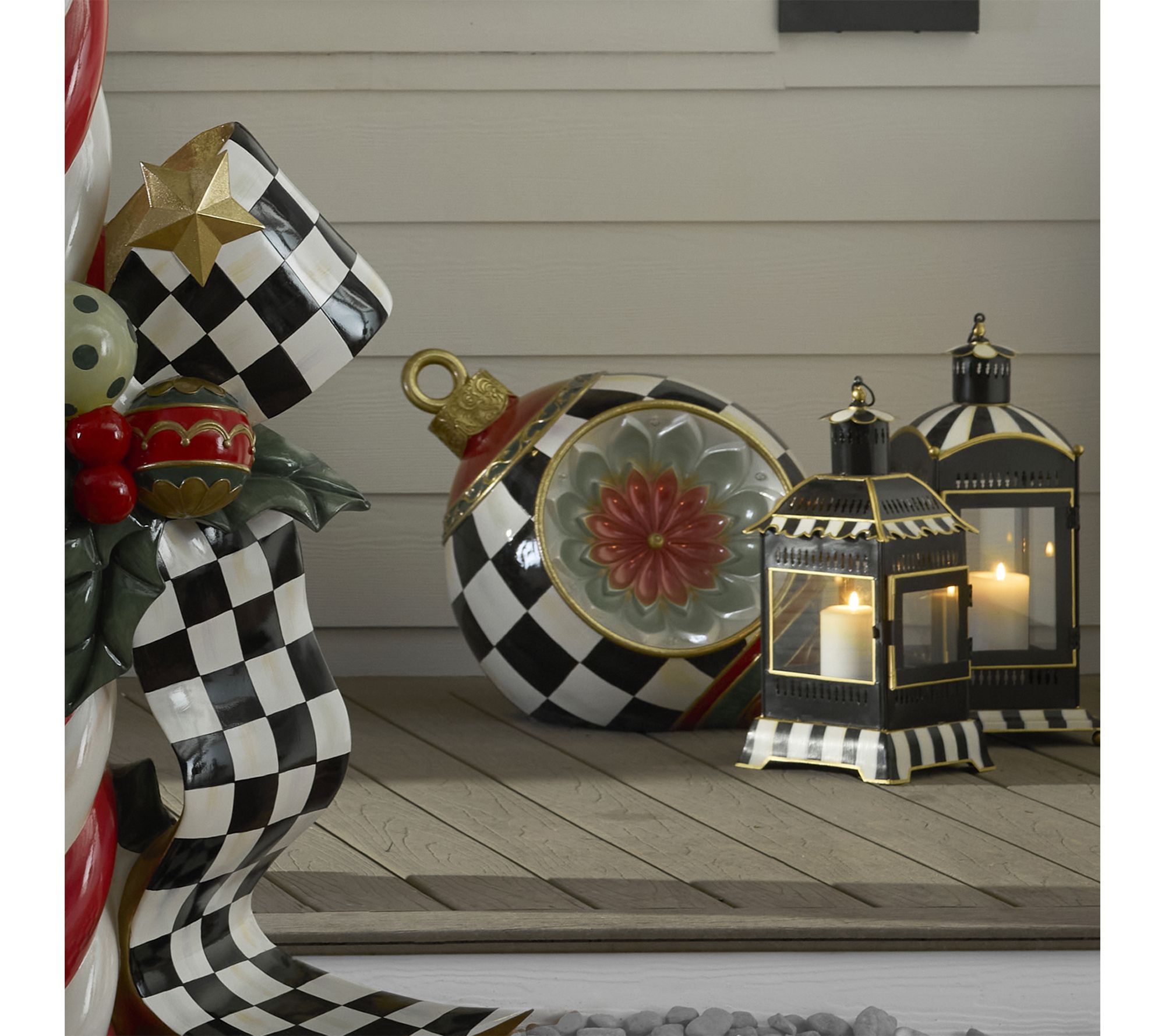 MacKenzie-Childs Reflector Illuminated Medium Trophy Ornament | QVC