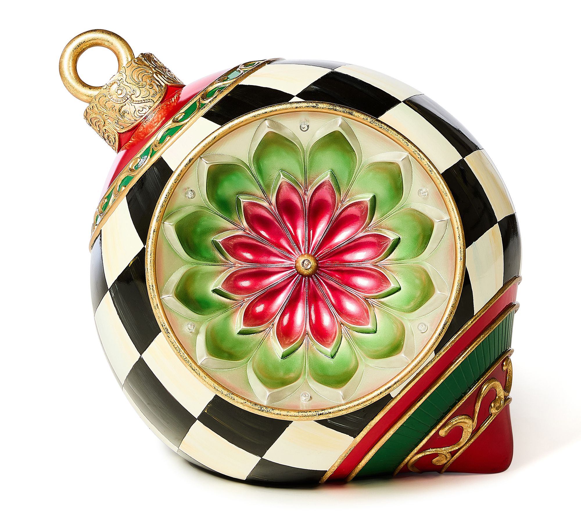 MacKenzie-Childs Reflector Illuminated Medium T rophy Ornament