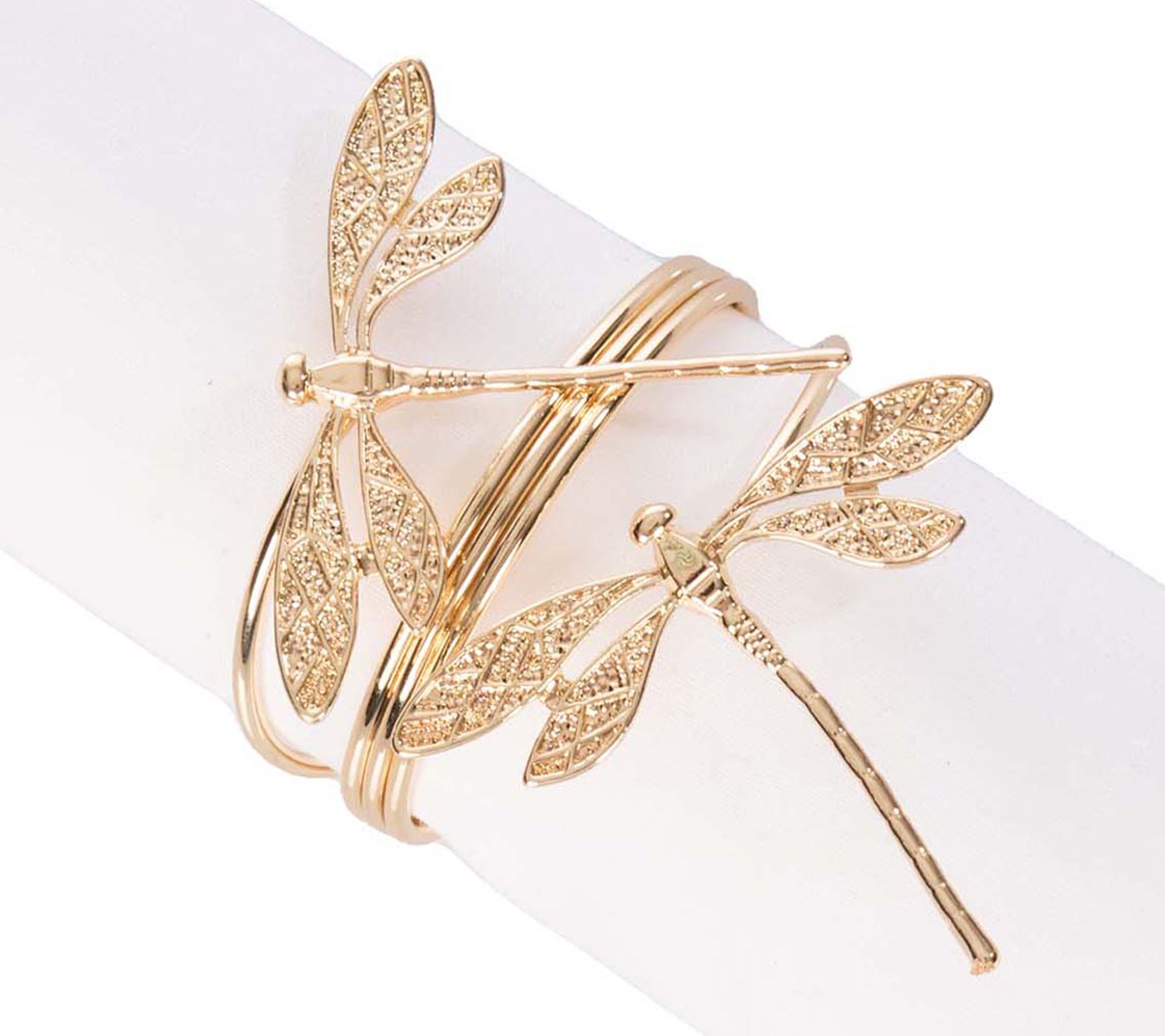 Dragonflies Tabletop Napkin Rings Set of 4 by Valarie