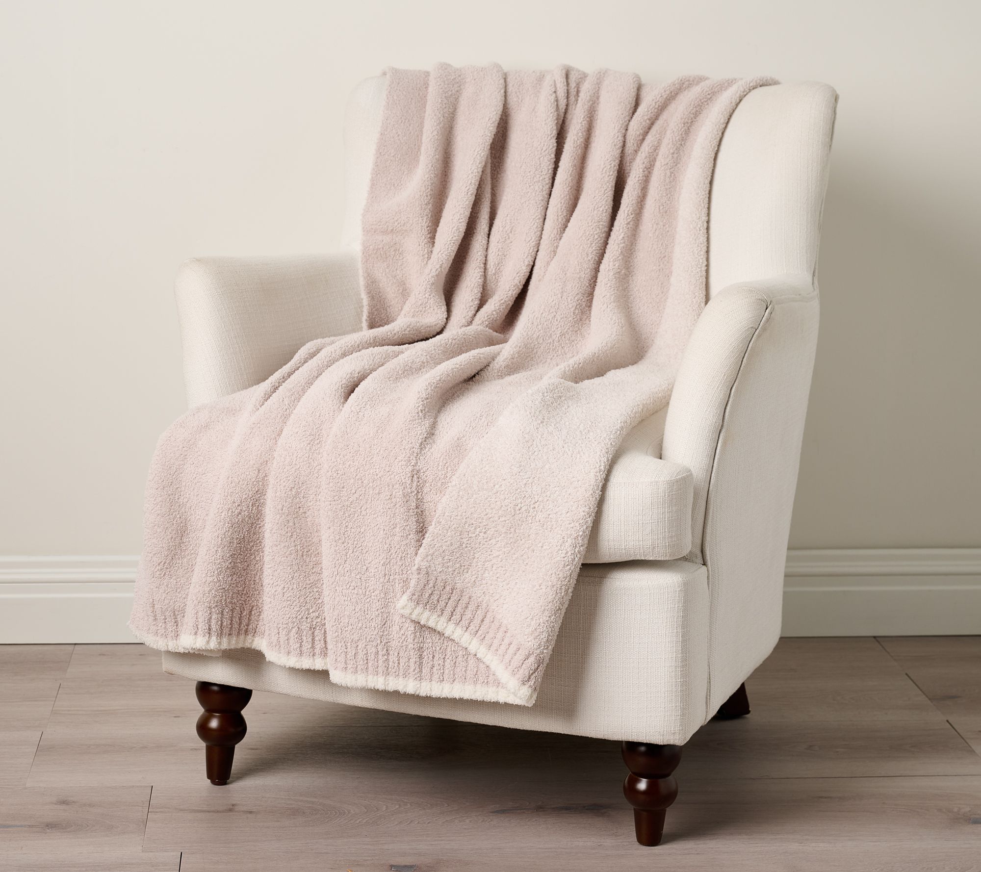 Barefoot Dreams 45x60 CozyChic Heathered Block Blanket