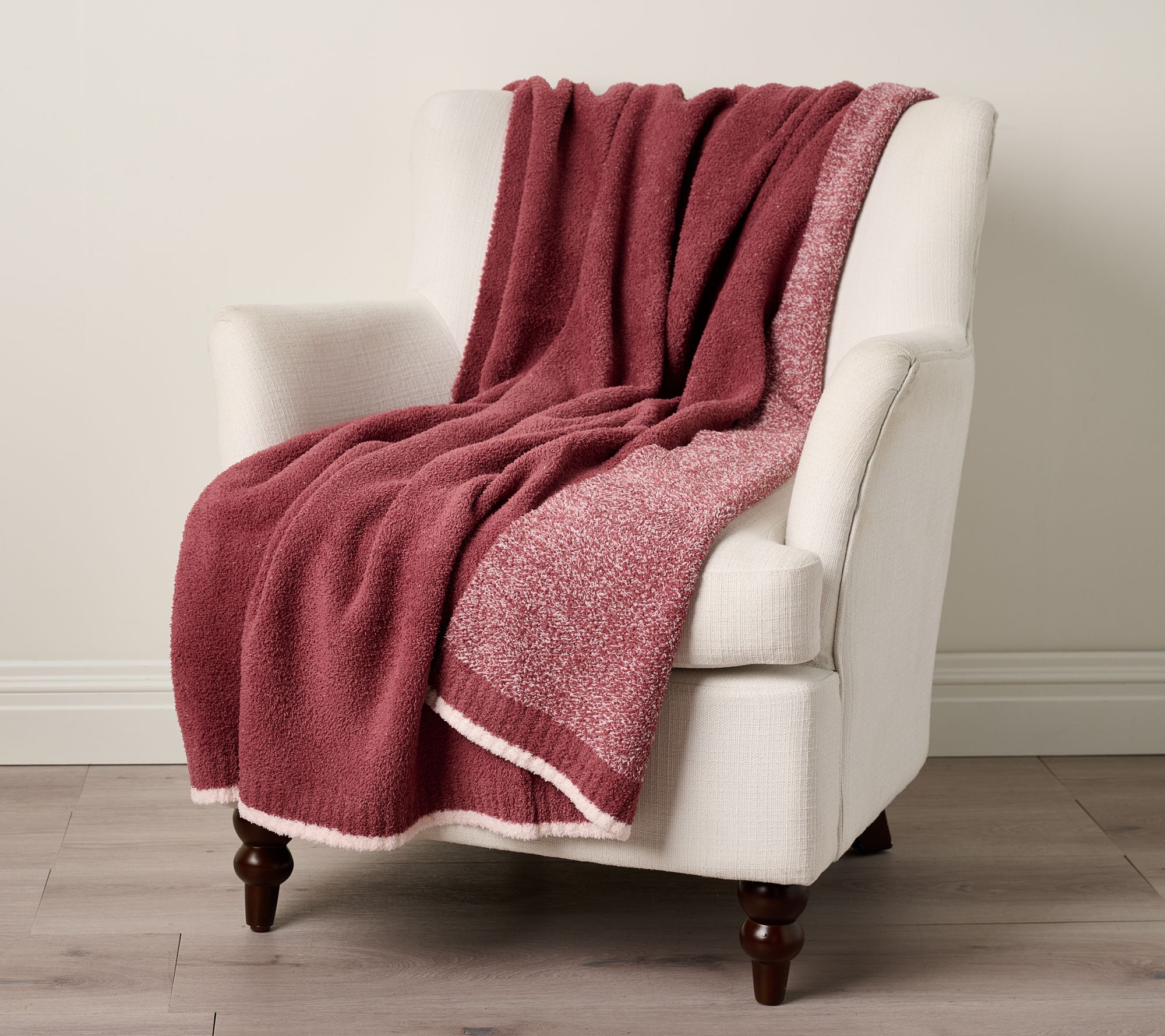 Barefoot Dreams CozyChic Heathered Block Blanket
