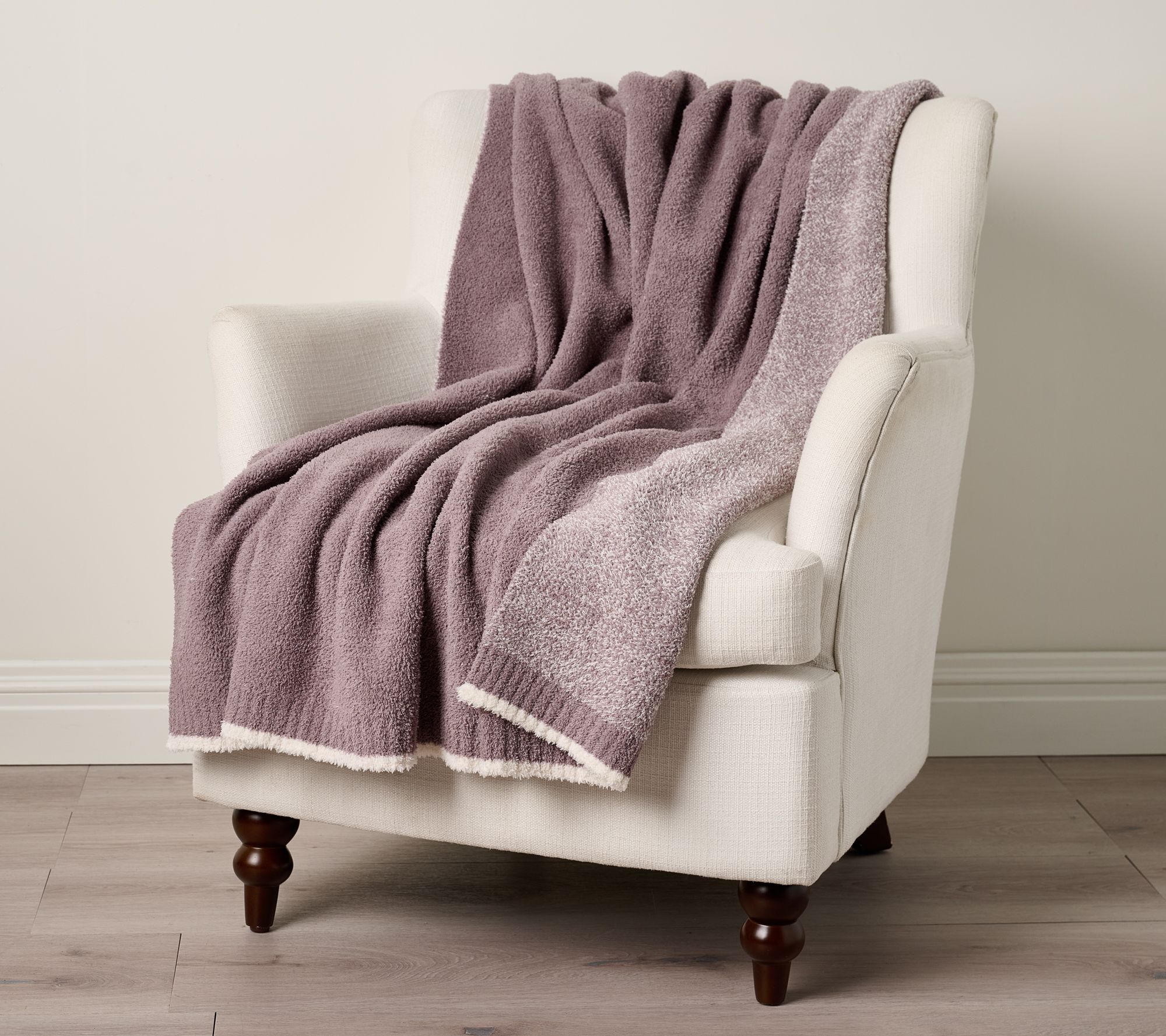 Barefoot Dreams CozyChic Heathered Block Blanket