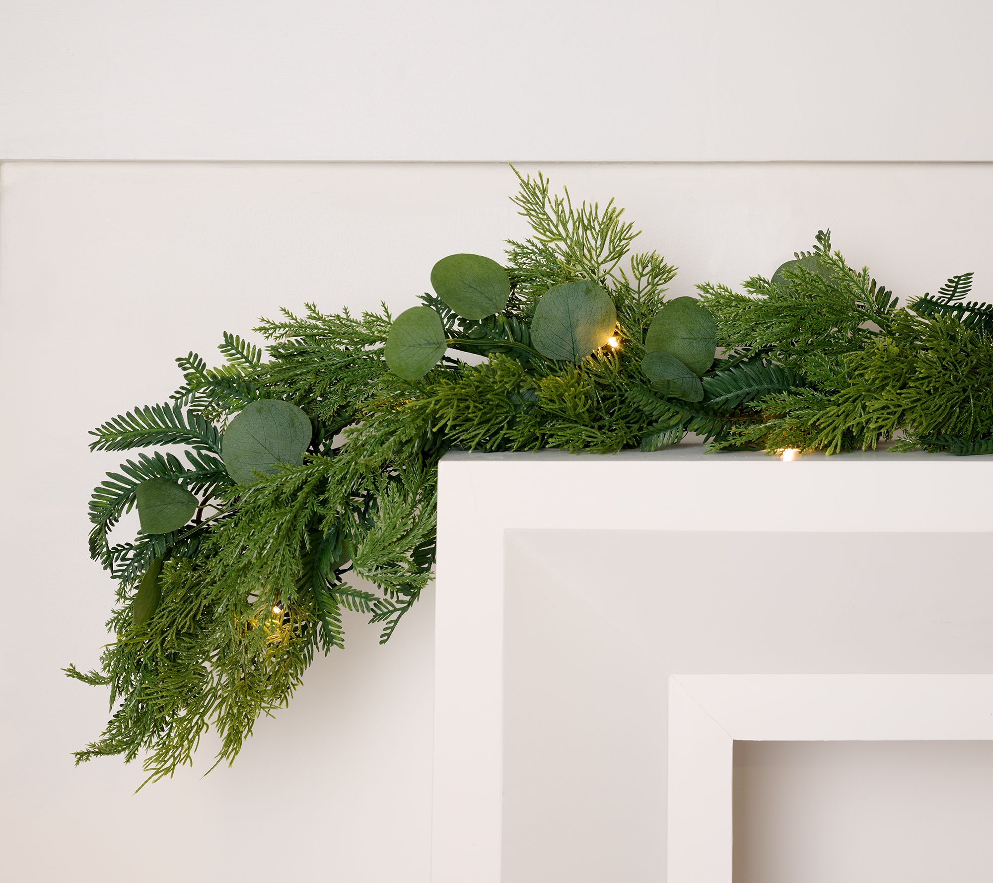 Me Home 108" Illuminated Mixed Greens Garland by Jennie Garth