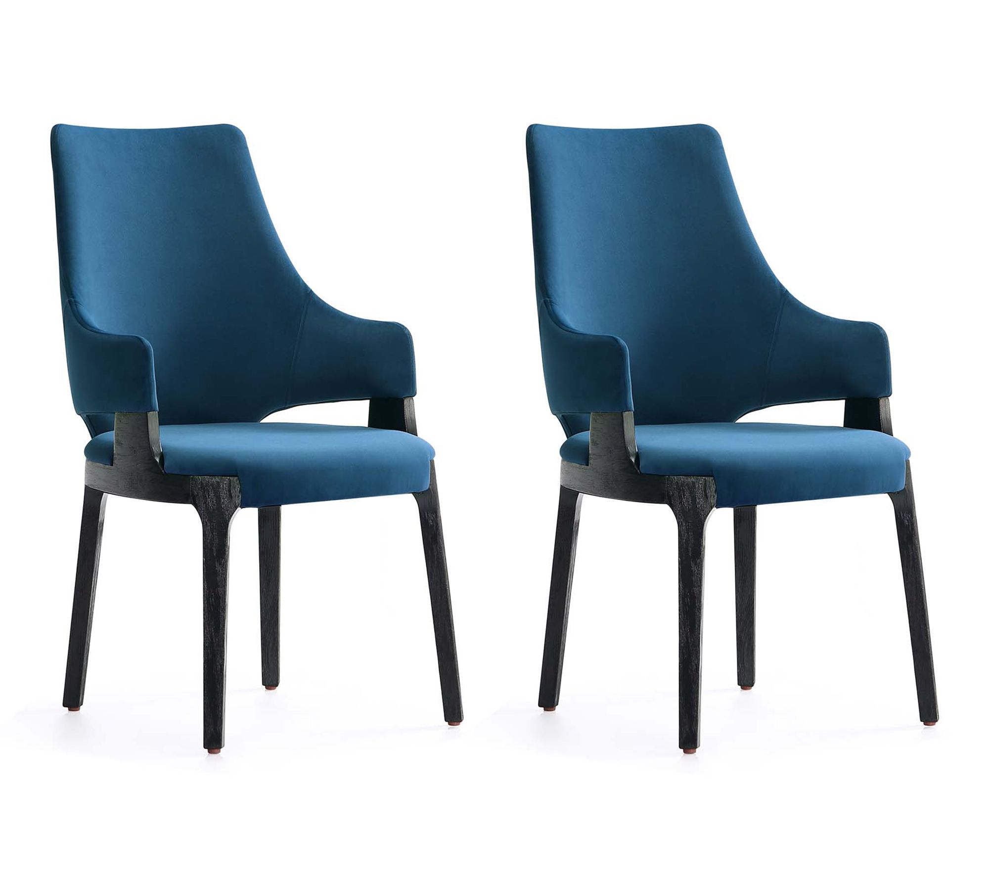 Manhattan Comfort Kara Wood Upholstered DiningChair- Set of 2