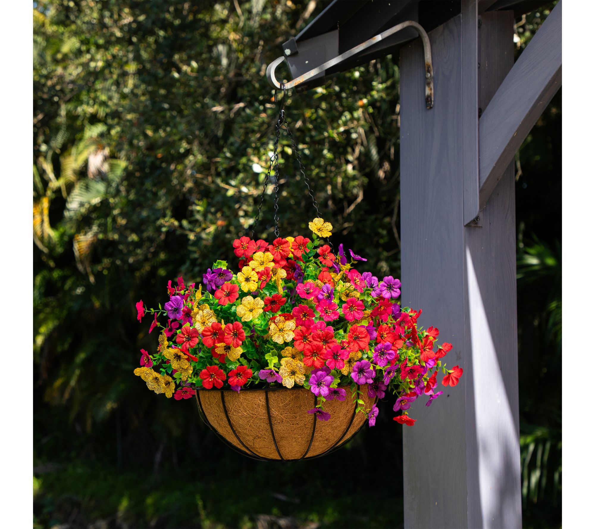 Nearly Natural 18-in UV Resistant Faux Daisy Basket DIY Kit