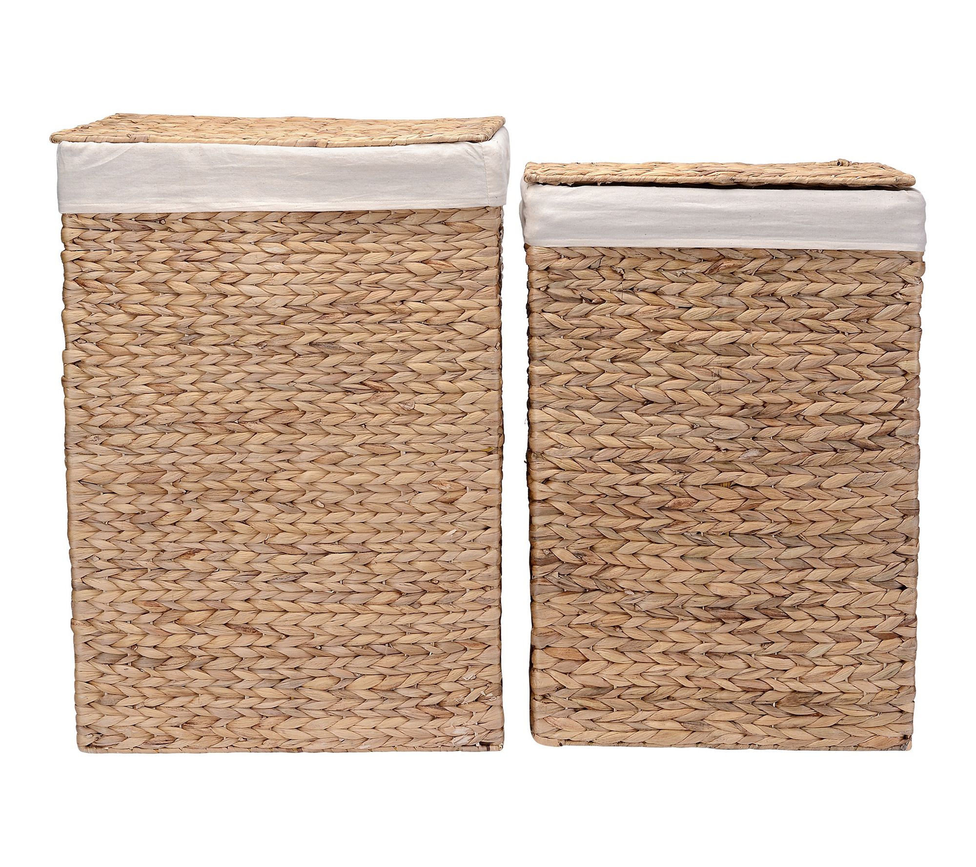 Villacera Portable Handmade Wicker Laundry Hampers with Lids