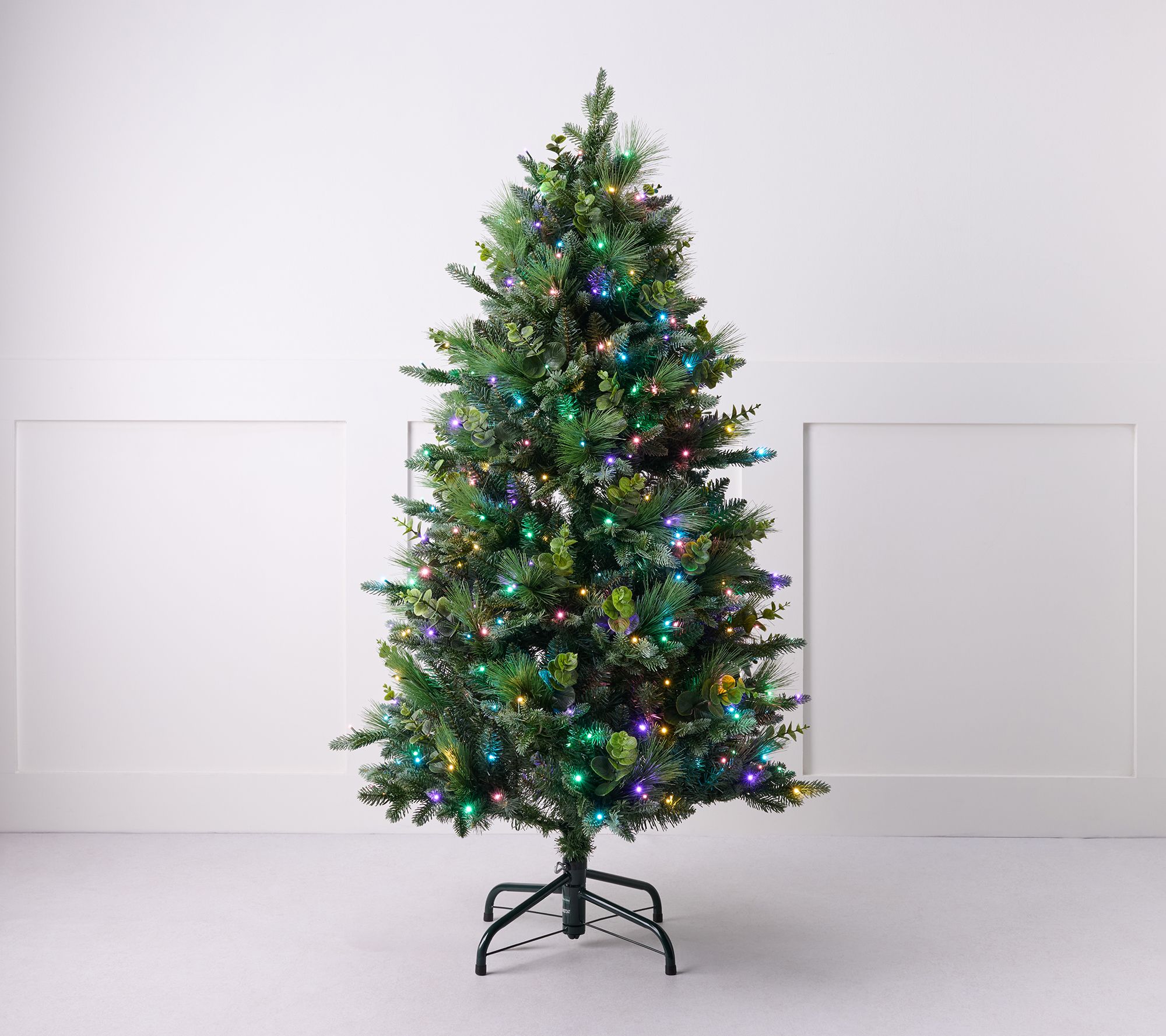 5' Mixed Tip Tree with Color Flip LEDs by Mally Roncal