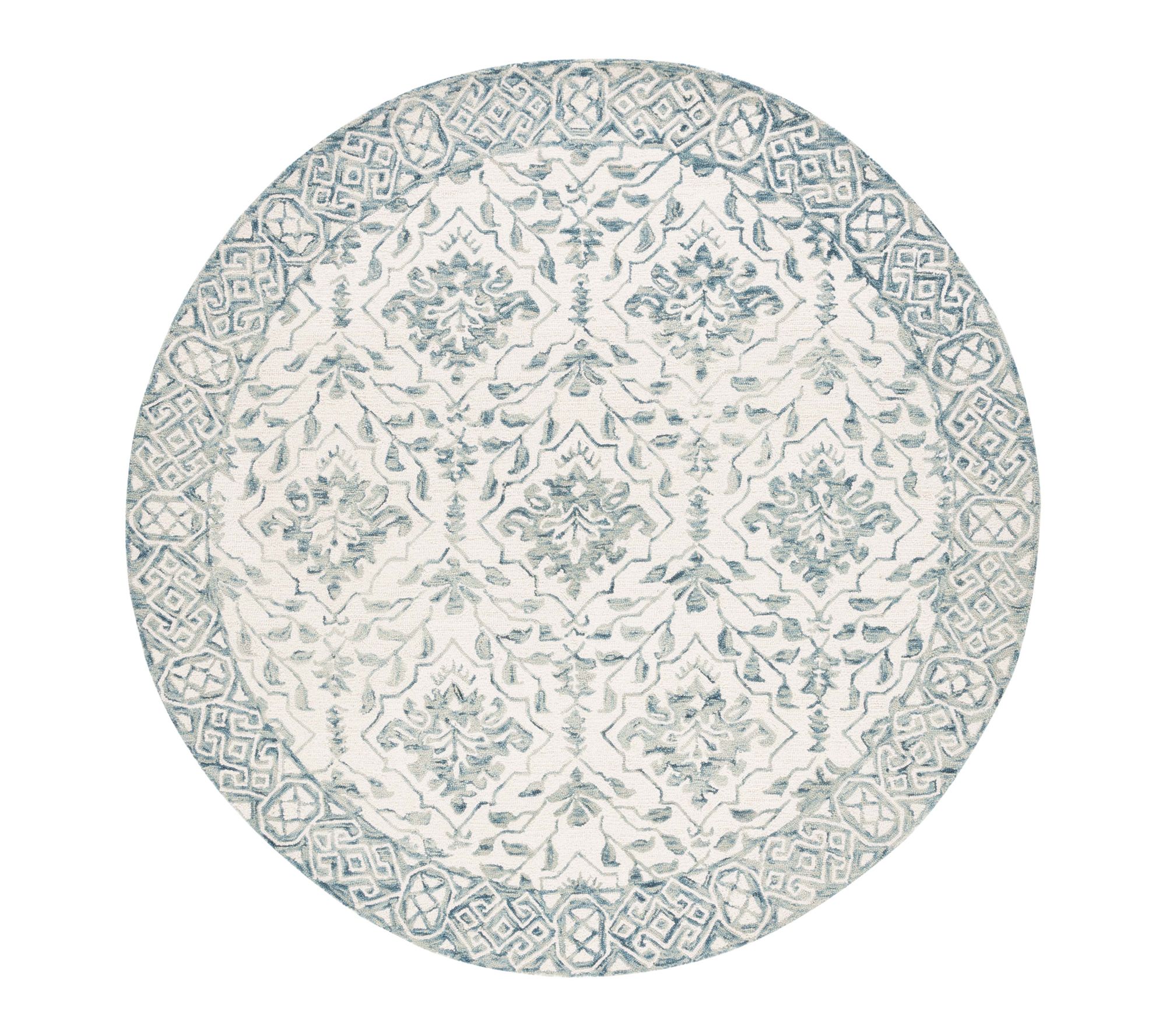 Dip Dye Fleur 9' x 9' Round Wool Rug by Valerie