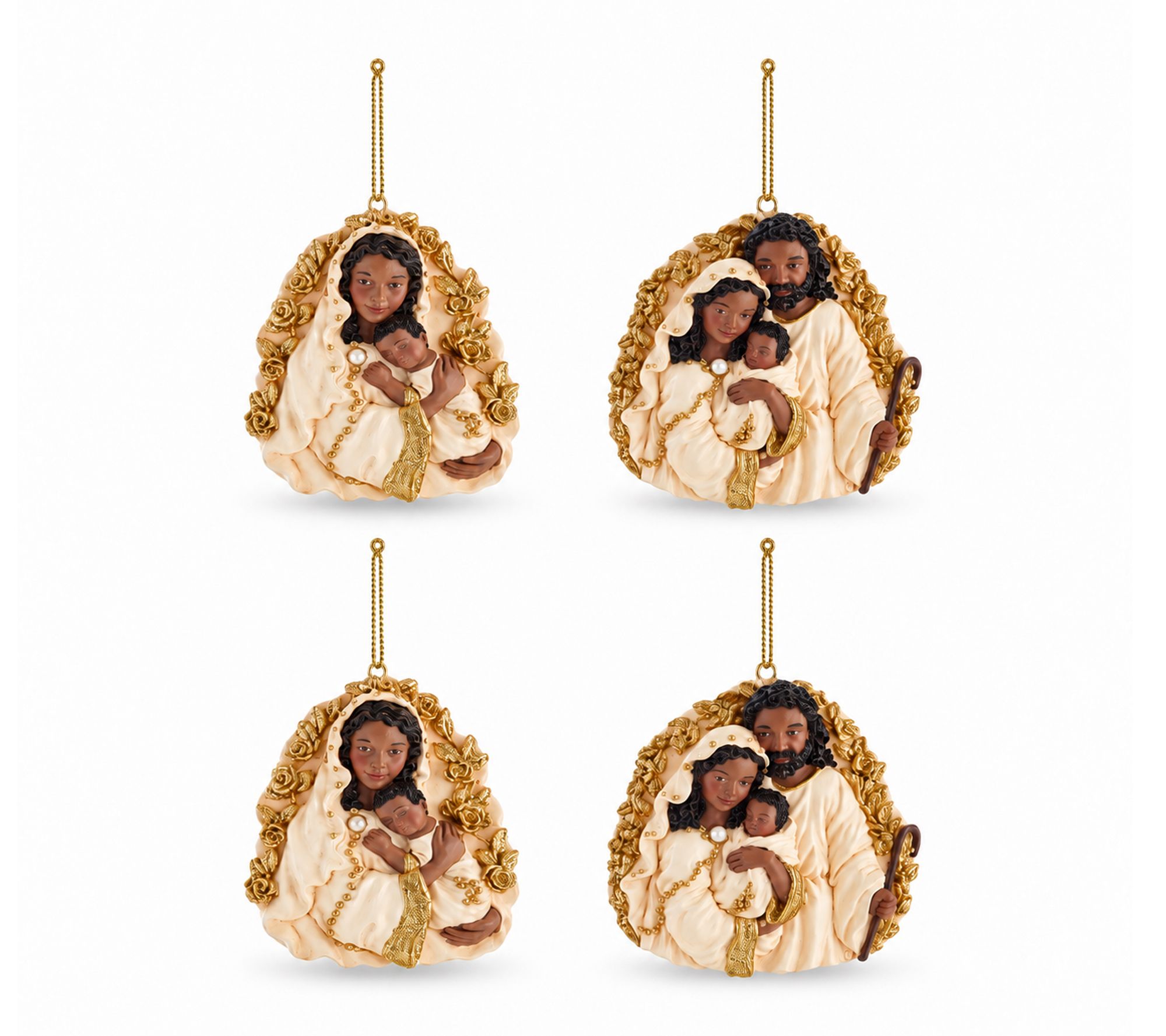 RC Home Decor -African American Holy Family Ornaments Set